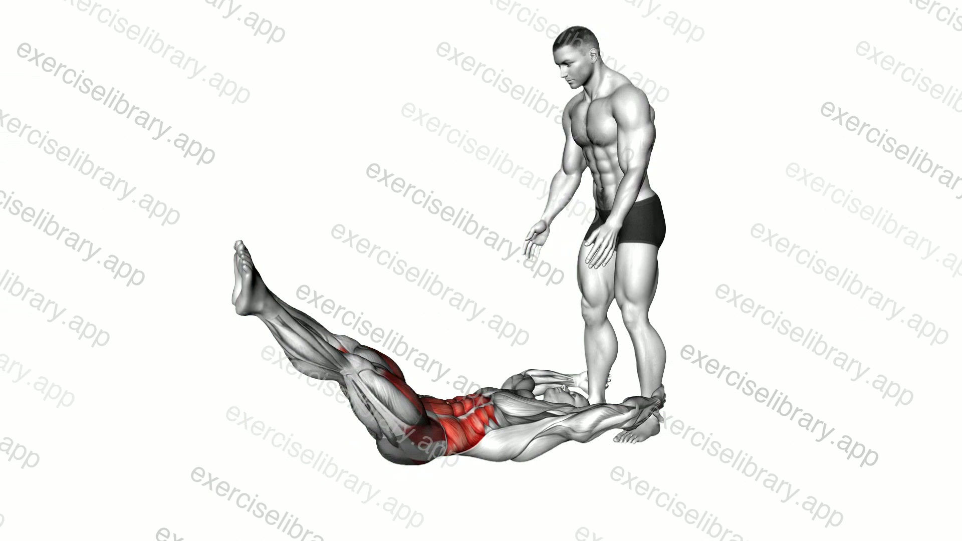 Assisted Lying Leg Raise With Lateral Throw Down demonstration