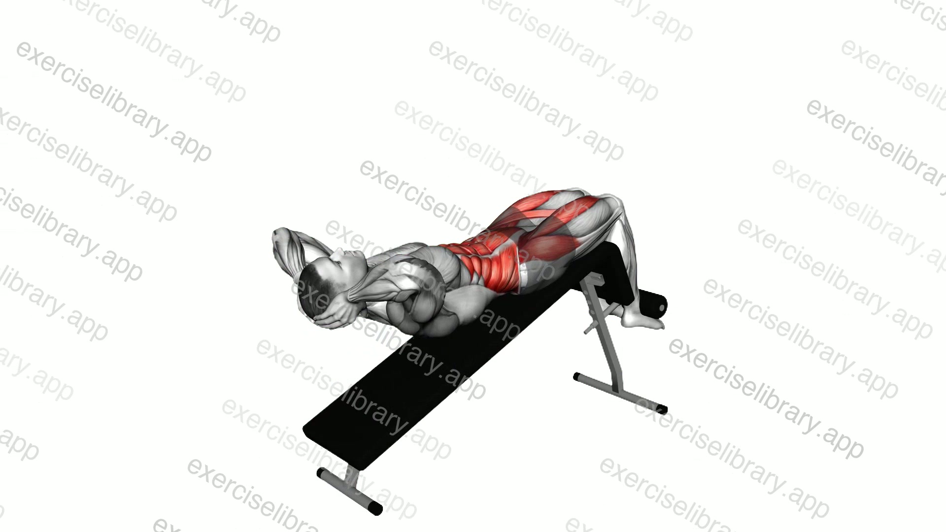 Incline Twisting Sit-up demonstration