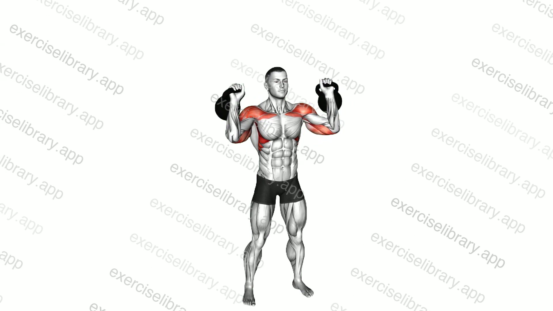 Kettlebell Two Arm Military Press demonstration