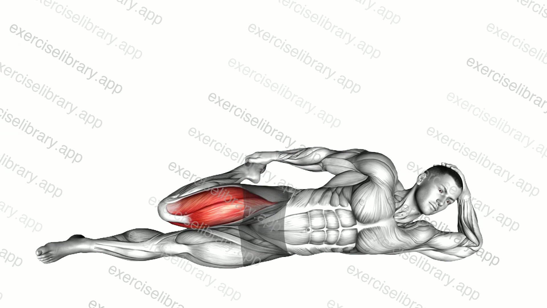 Lying Quadriceps Stretch demonstration