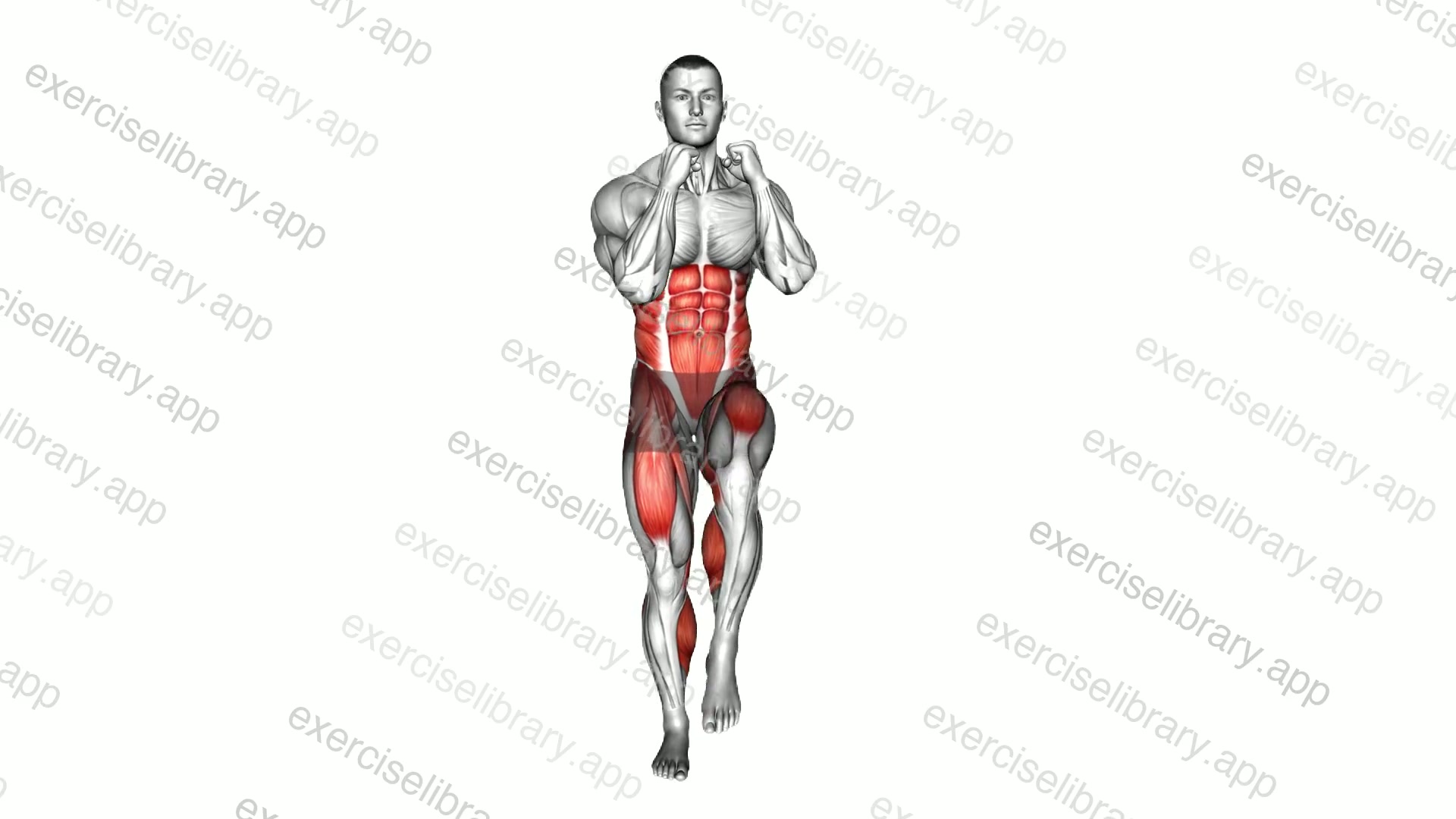 Standing Crossover Crunch demonstration
