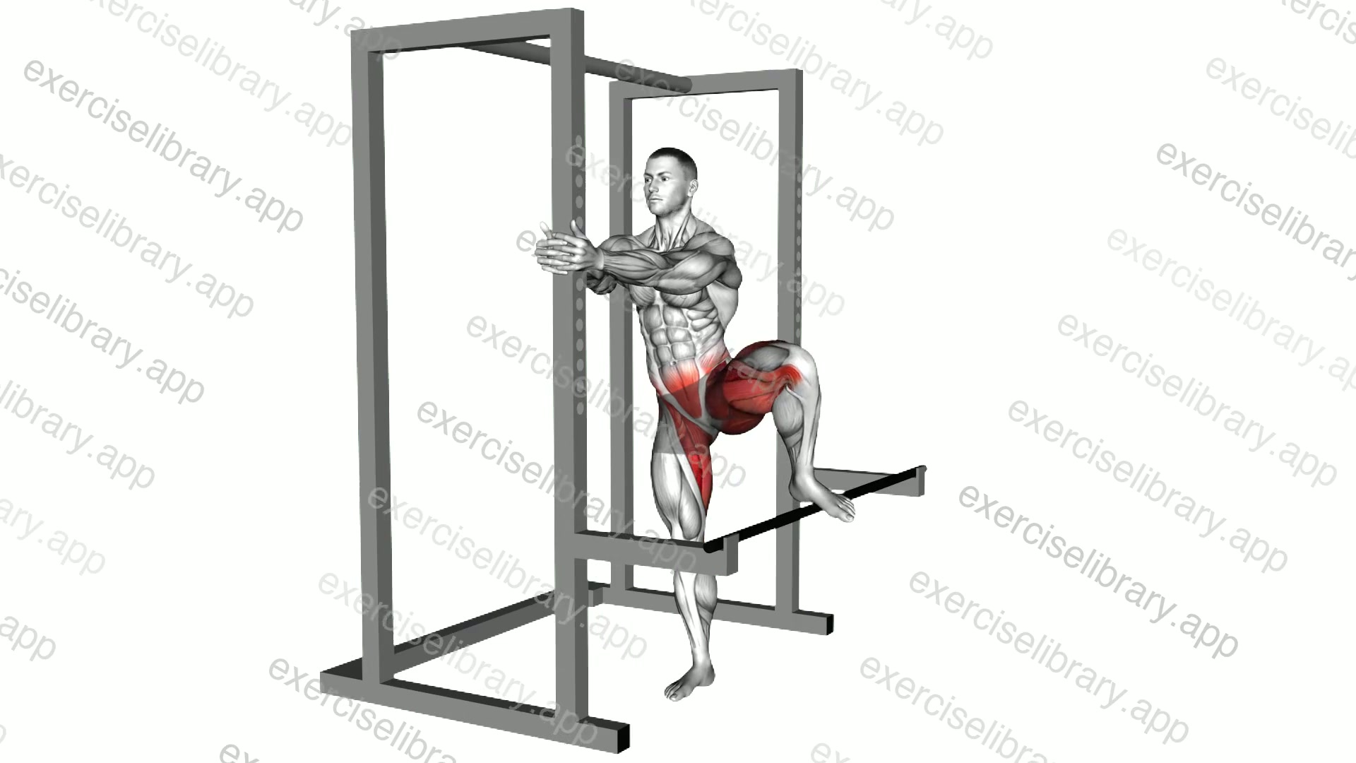 Standing Hip Rotation over the Bar demonstration