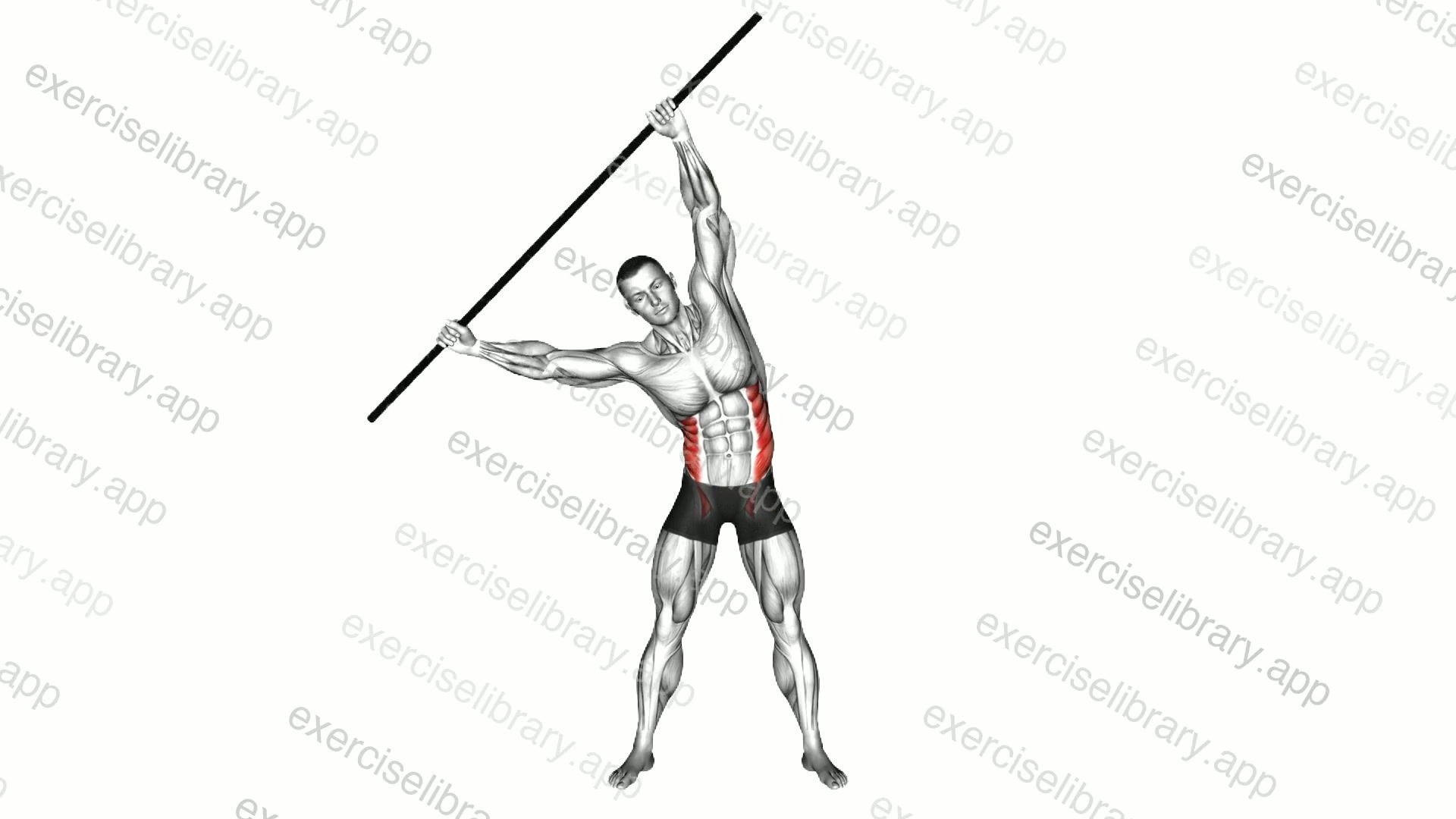 Stick Side Bend Stretch demonstration