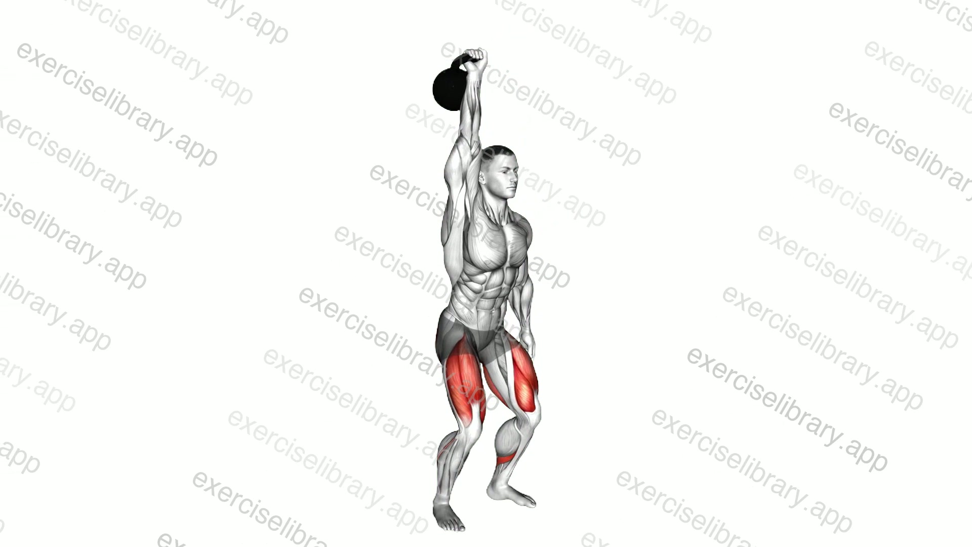 Kettlebell One Arm Overhead Squat demonstration