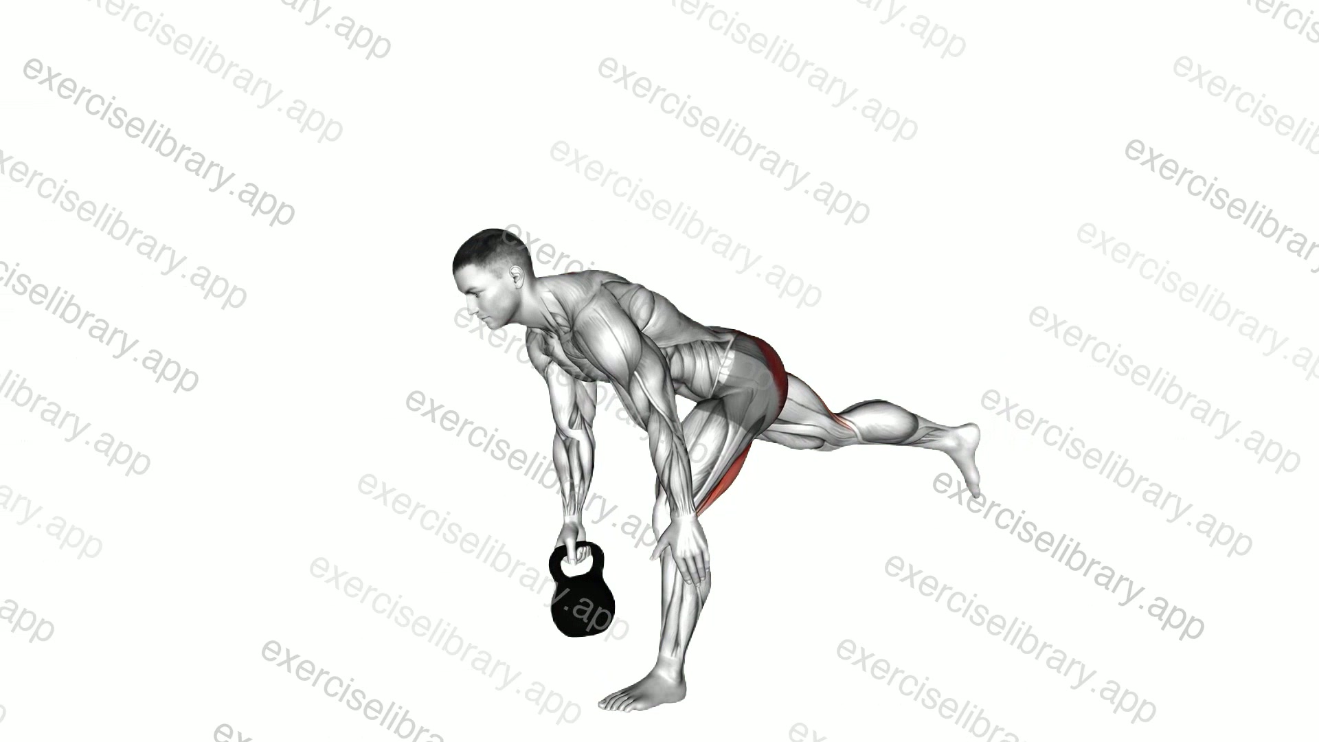 Kettlebell One Legged Deadlift demonstration