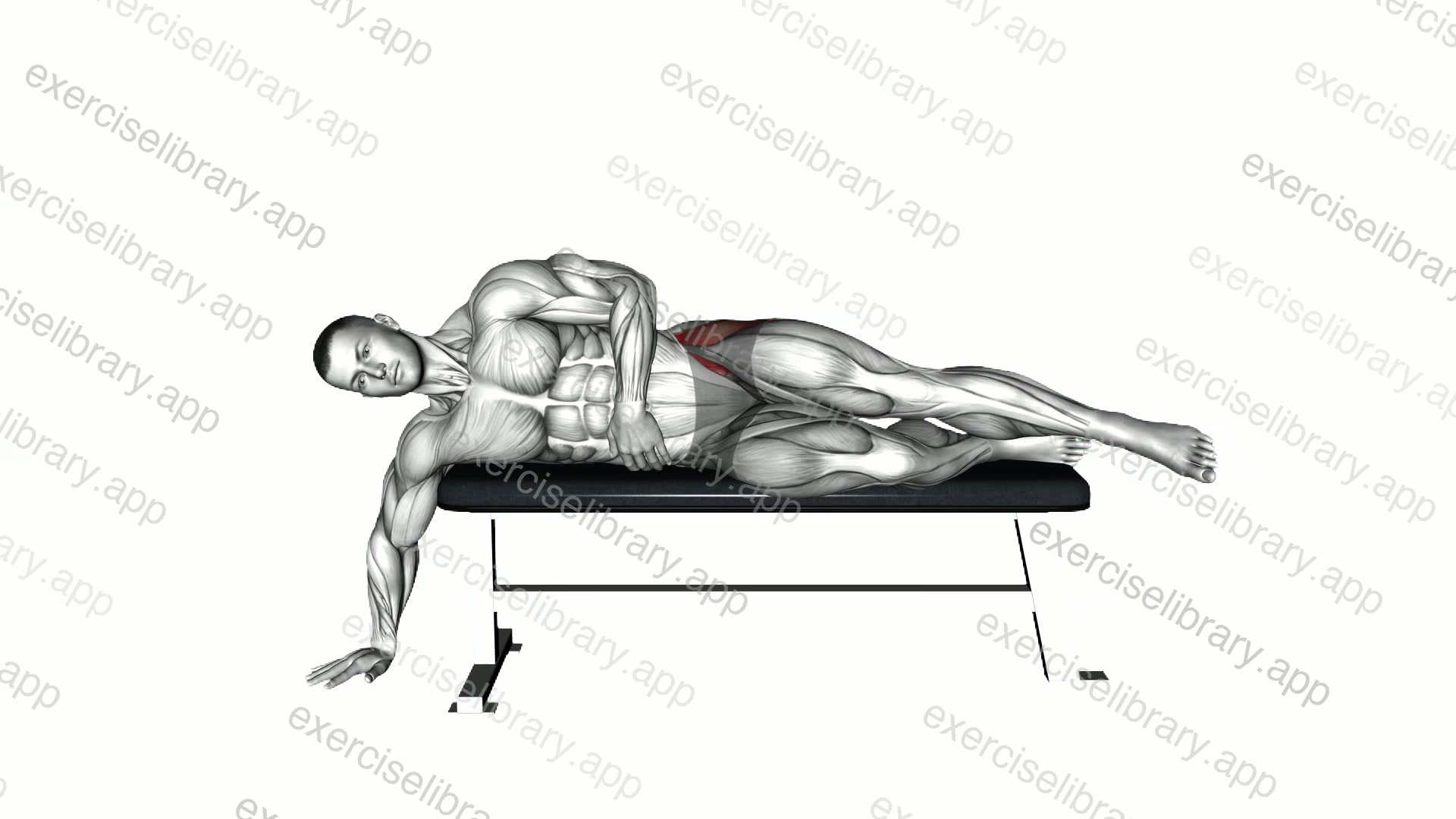 Lying Leg Hang Abductor Stretch demonstration
