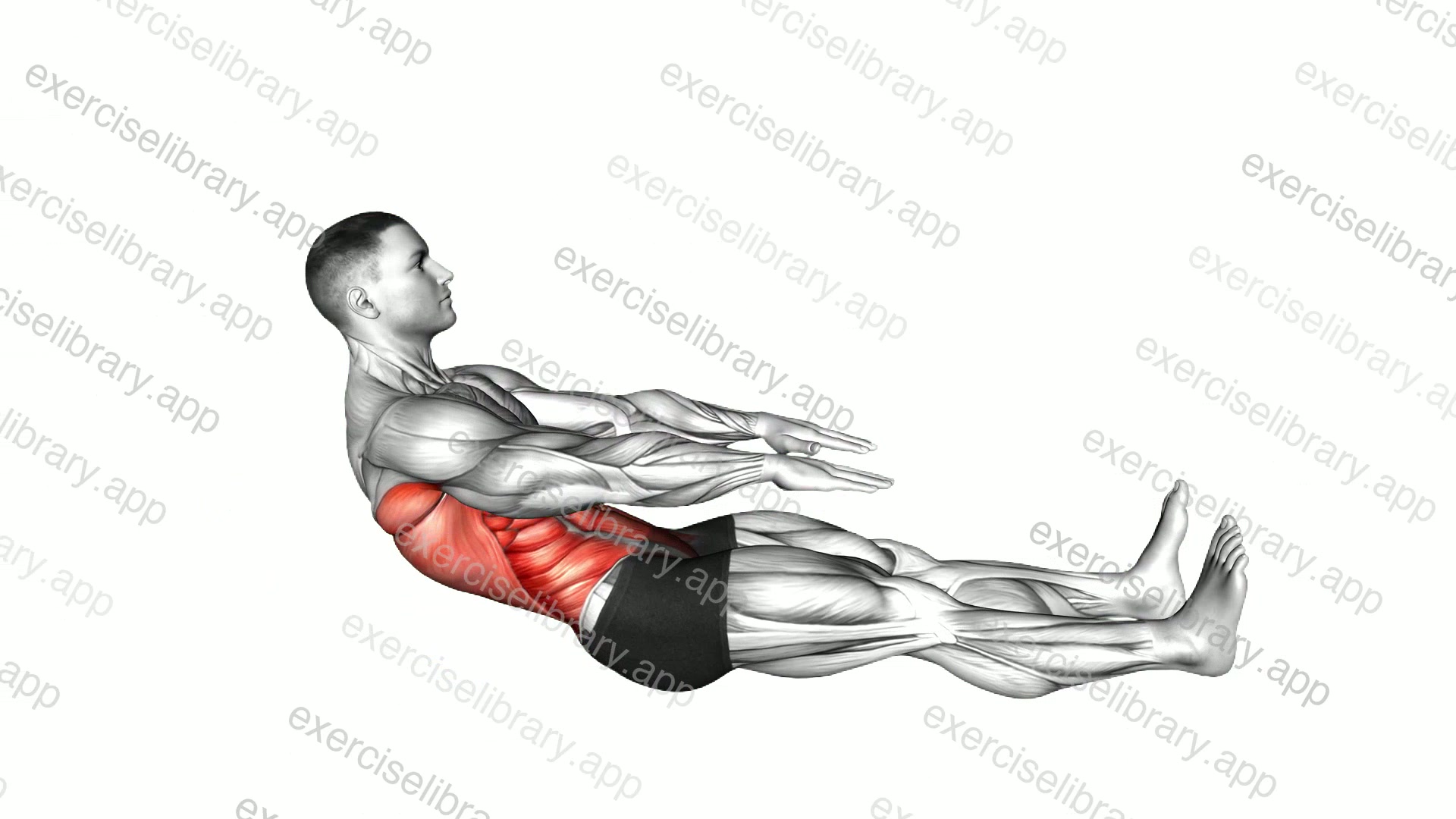 Arms Overhead Full Sit-up demonstration