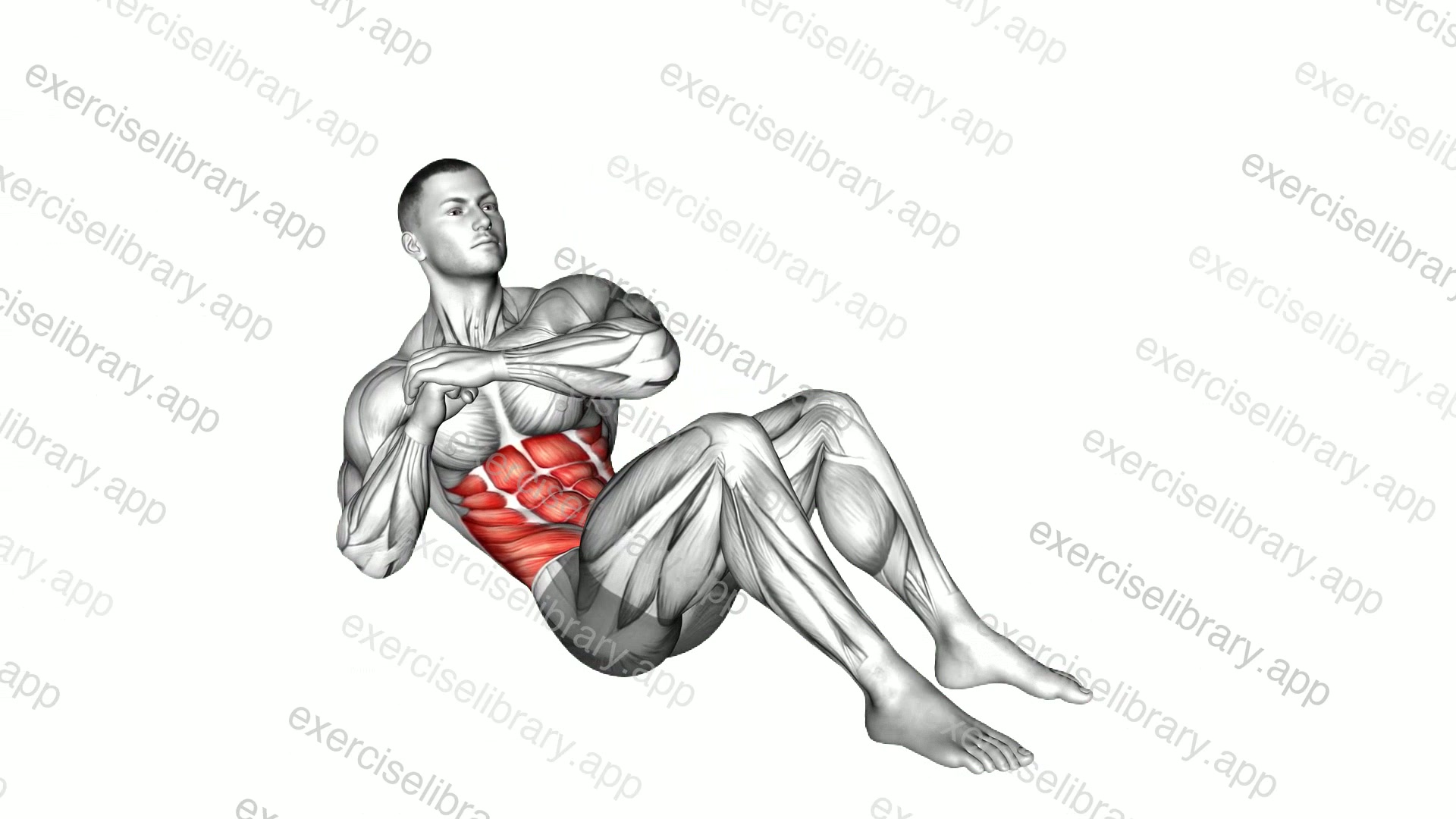 Elbow to Knee Sit-up demonstration