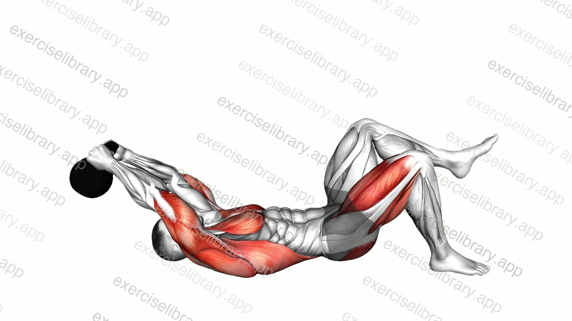 Kettlebell Single Leg Glute Bridge Pullover demonstration