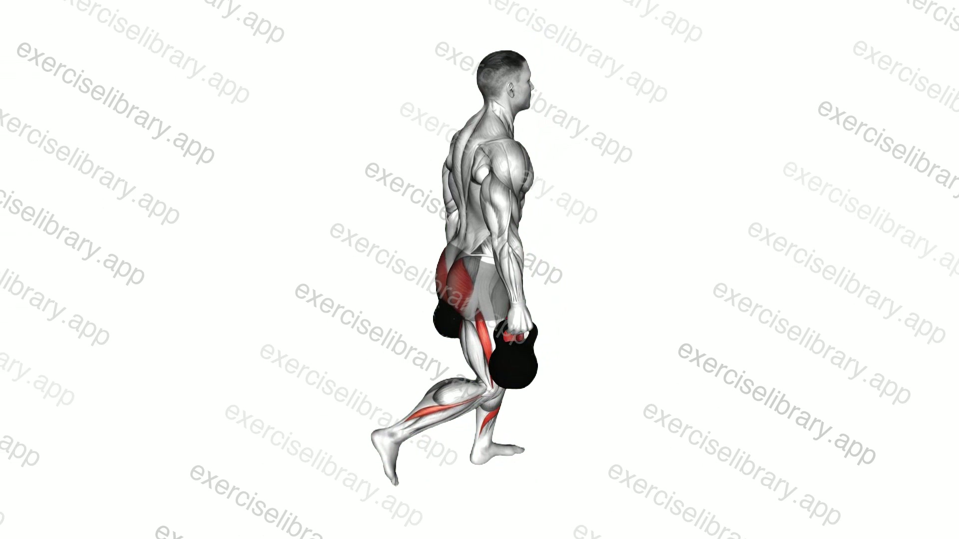 Kettlebell Backward Lunge demonstration