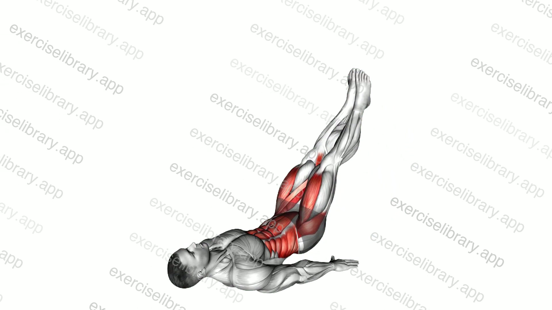 Alternate Lying Floor Leg Raise demonstration