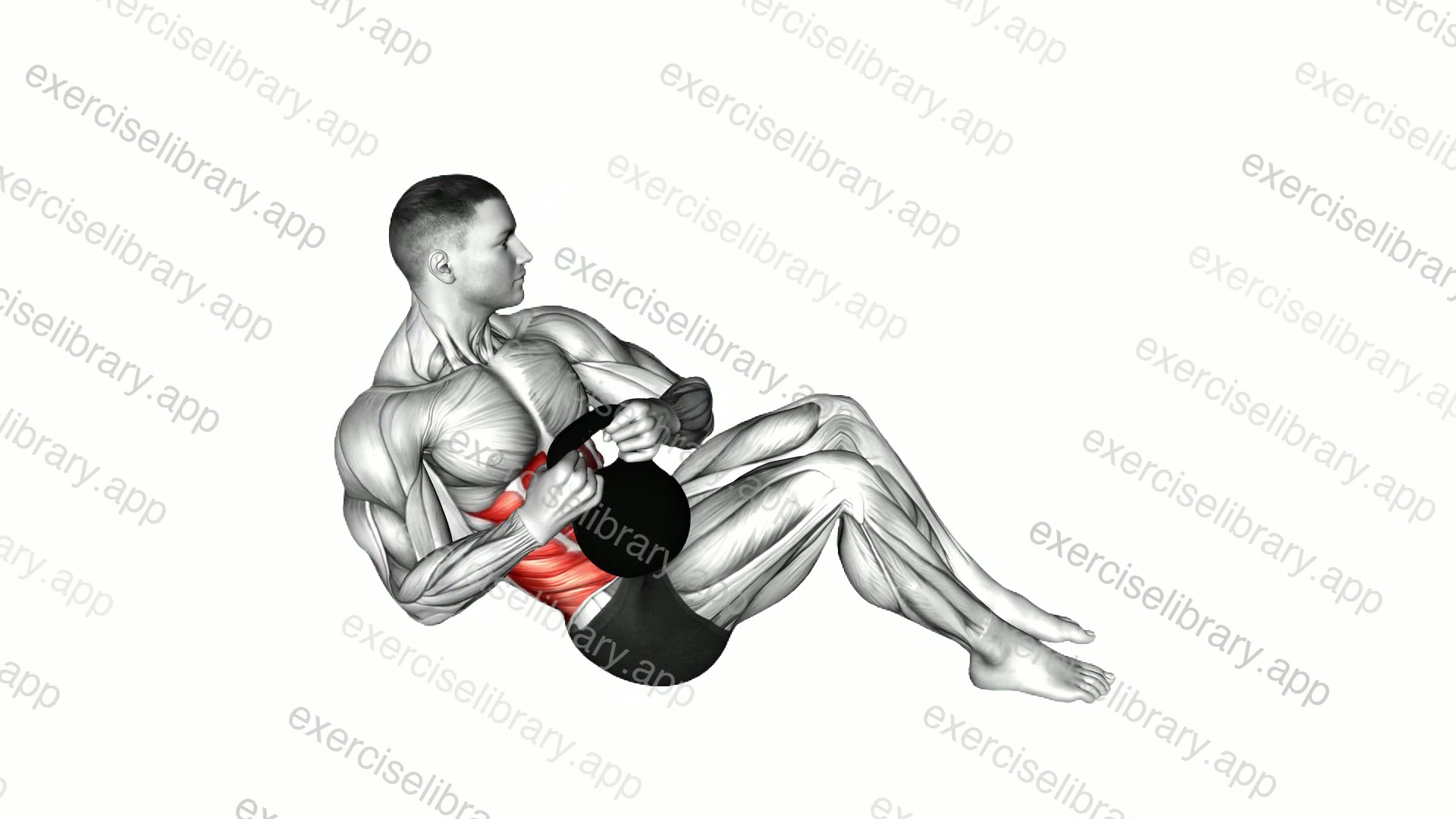 Kettlebell Russian Twist demonstration