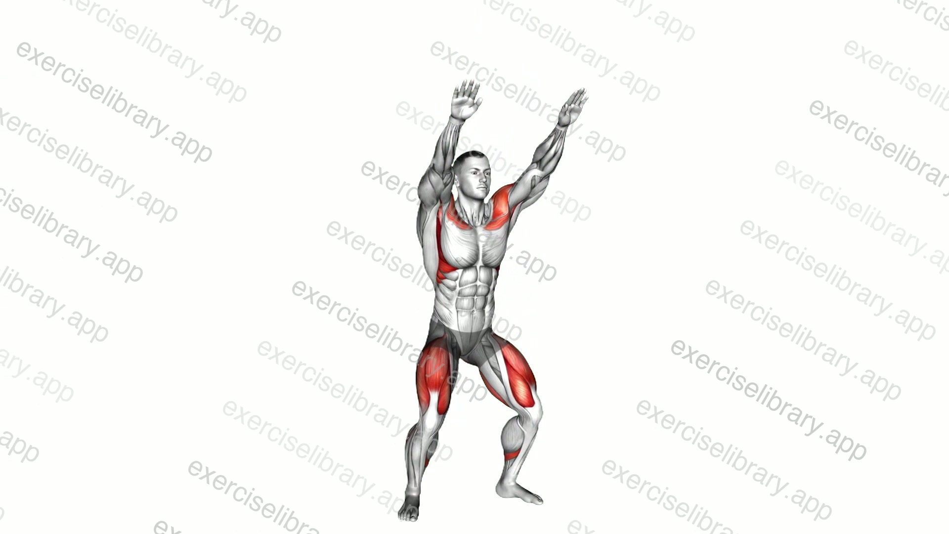 Bodyweight Full Squat with Overhead Press demonstration