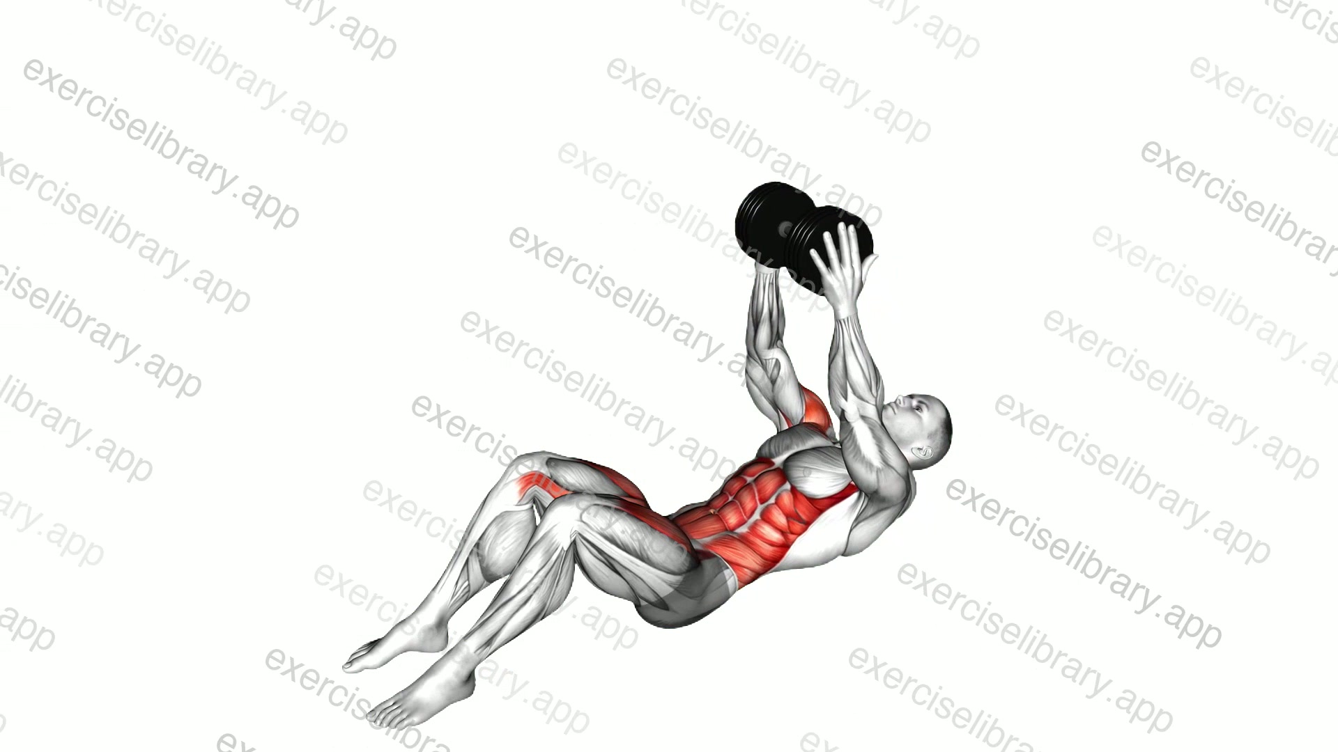 Dumbbell Overhead Sit-up demonstration
