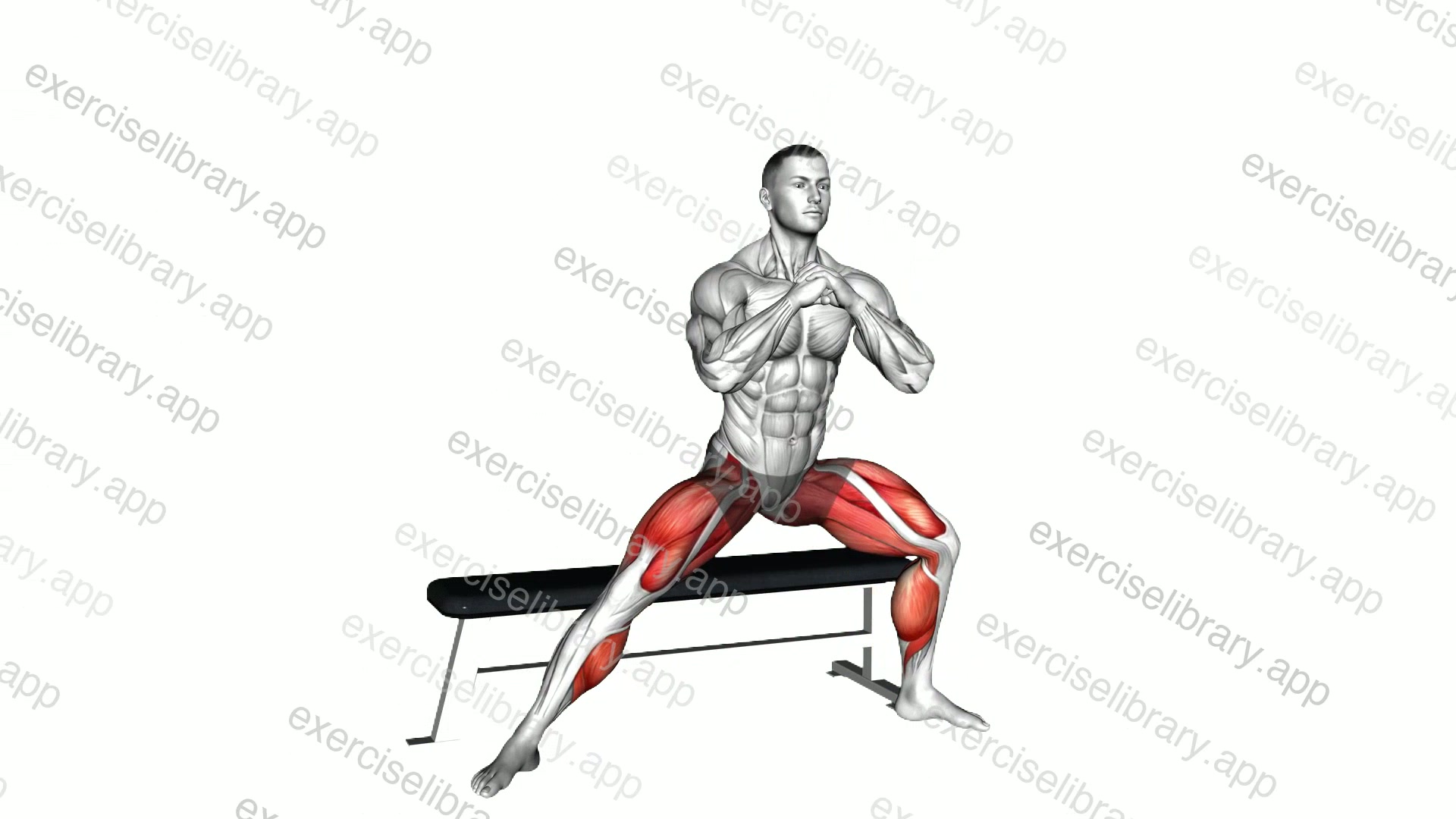 Side Bench Squat demonstration