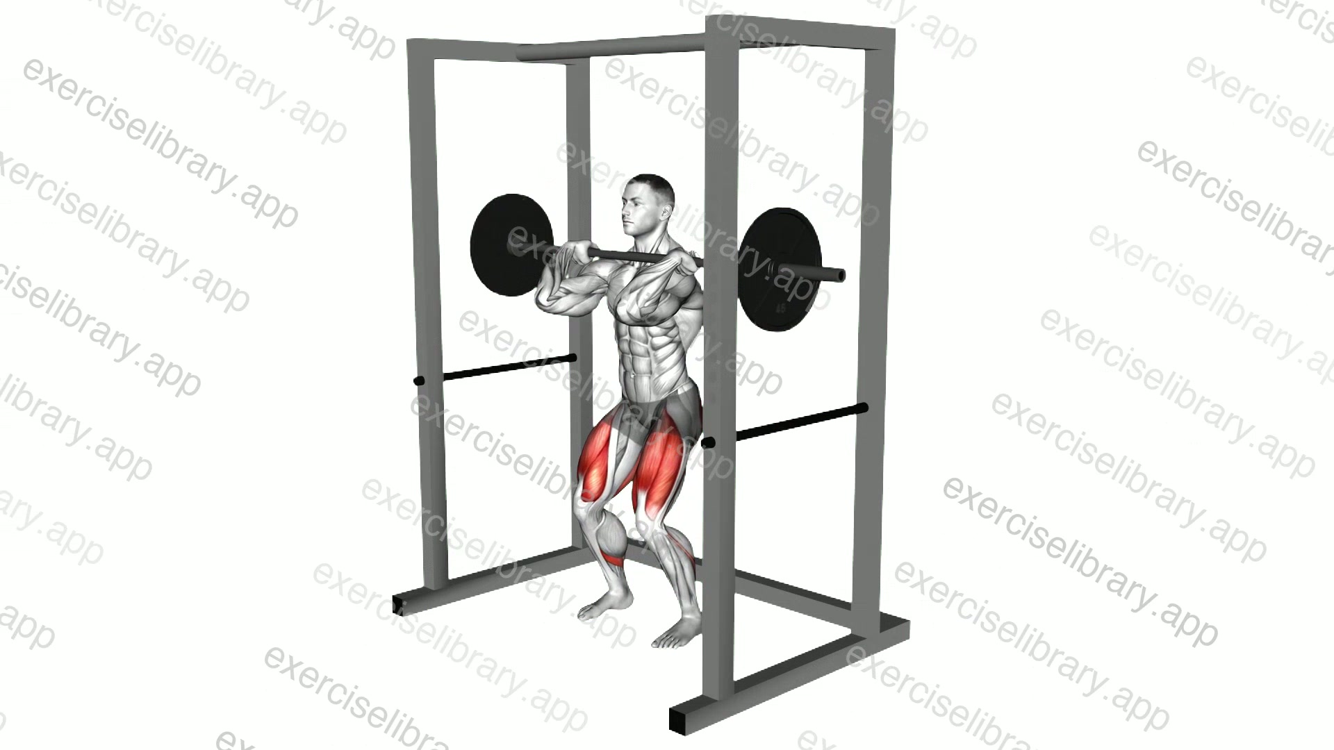 Barbell Pin Front Squat demonstration
