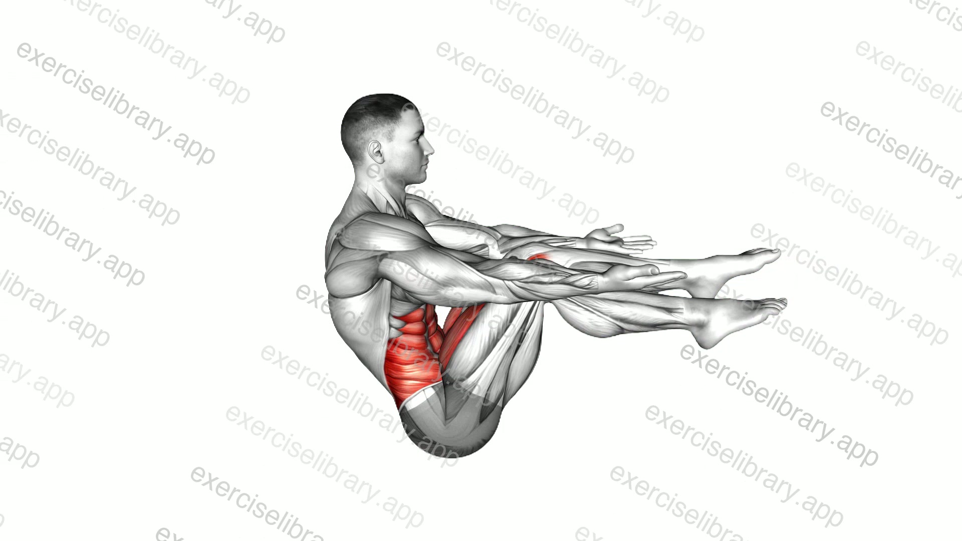 V Sit Toe Tap demonstration