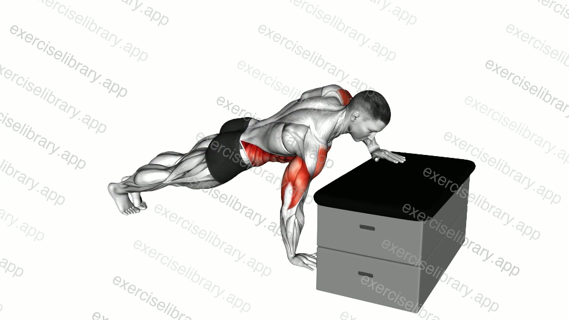 Climber a padded stool Supported demonstration