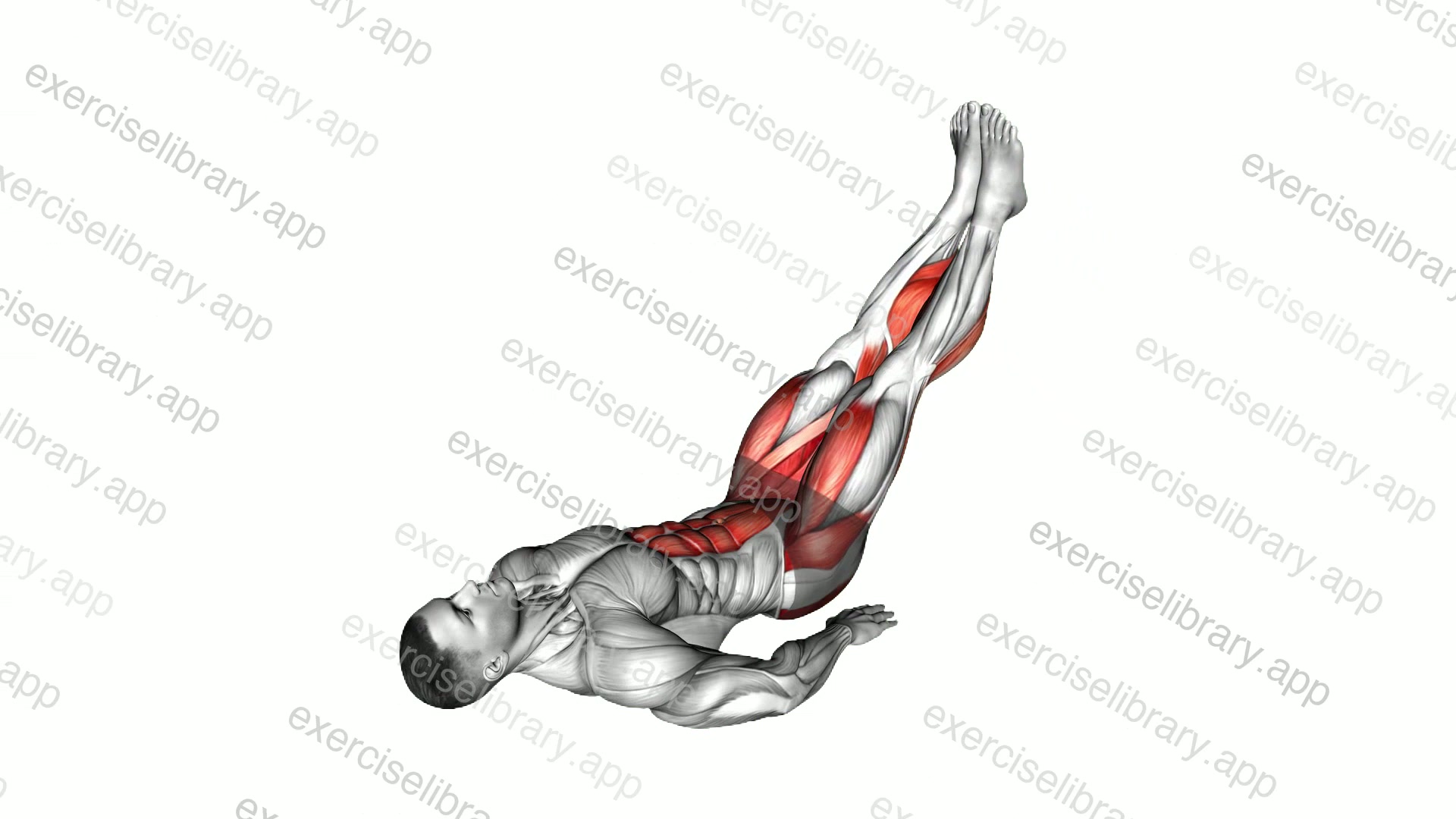 Lying Abduction Leg Raise on floor demonstration