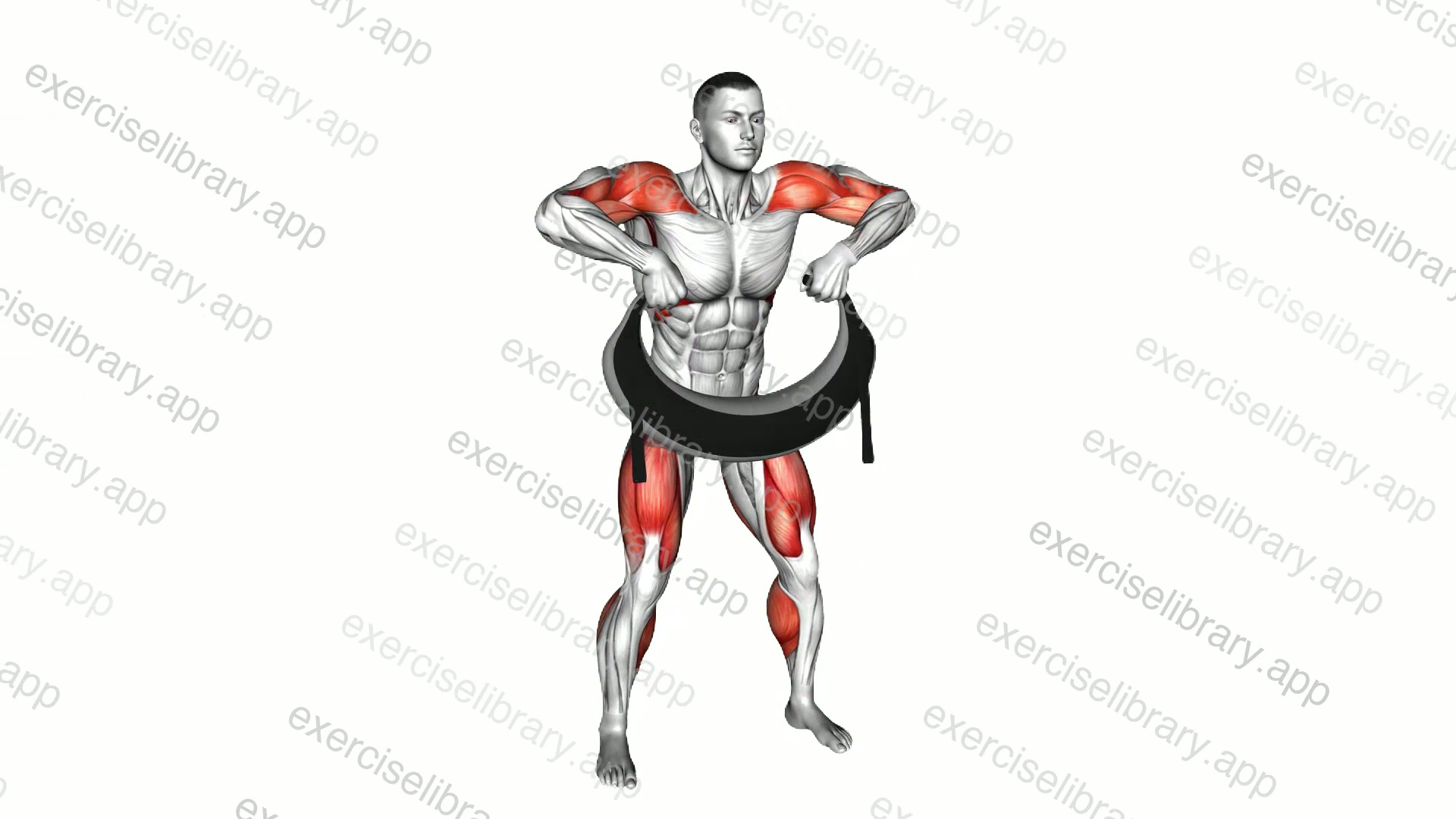 Weighted Bag Half Squat High Pull demonstration