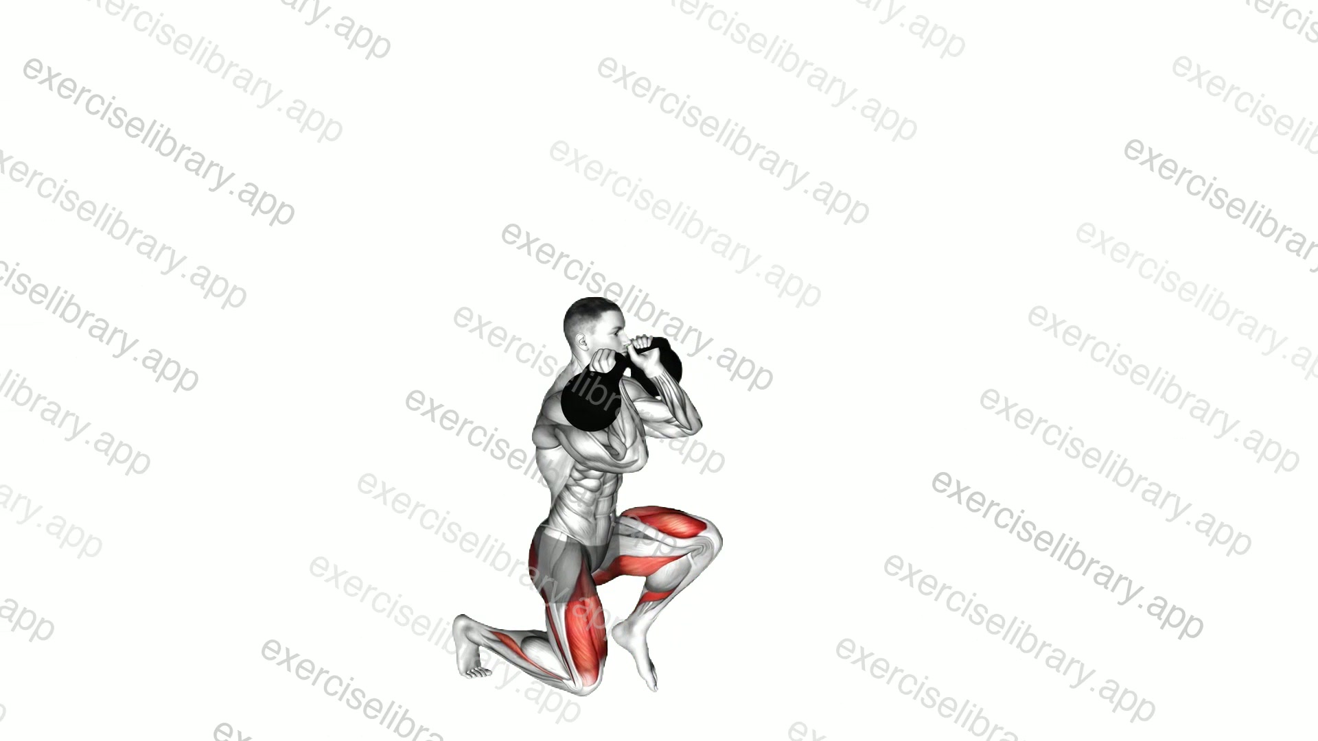 Kettlebell Kneeling Hold to Stand Clean grip demonstration