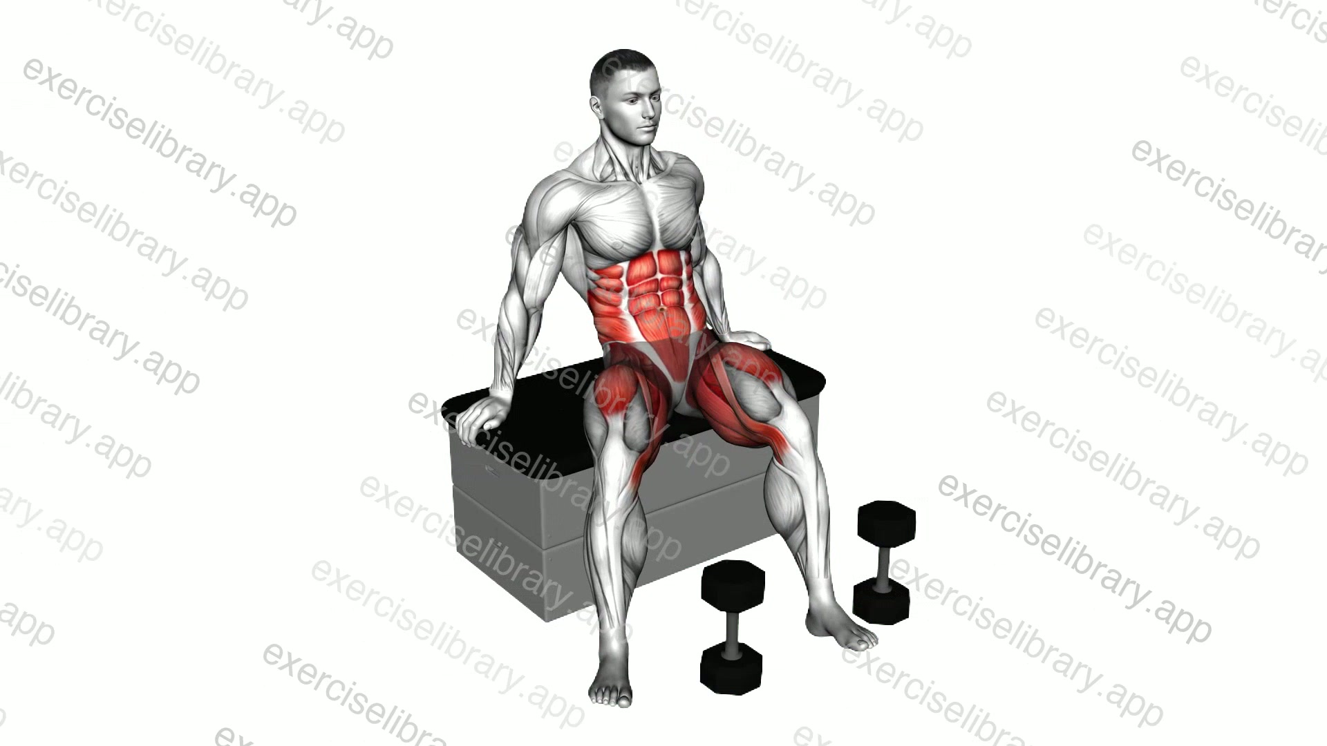 Sitting Side Step Tuck on a padded stool demonstration