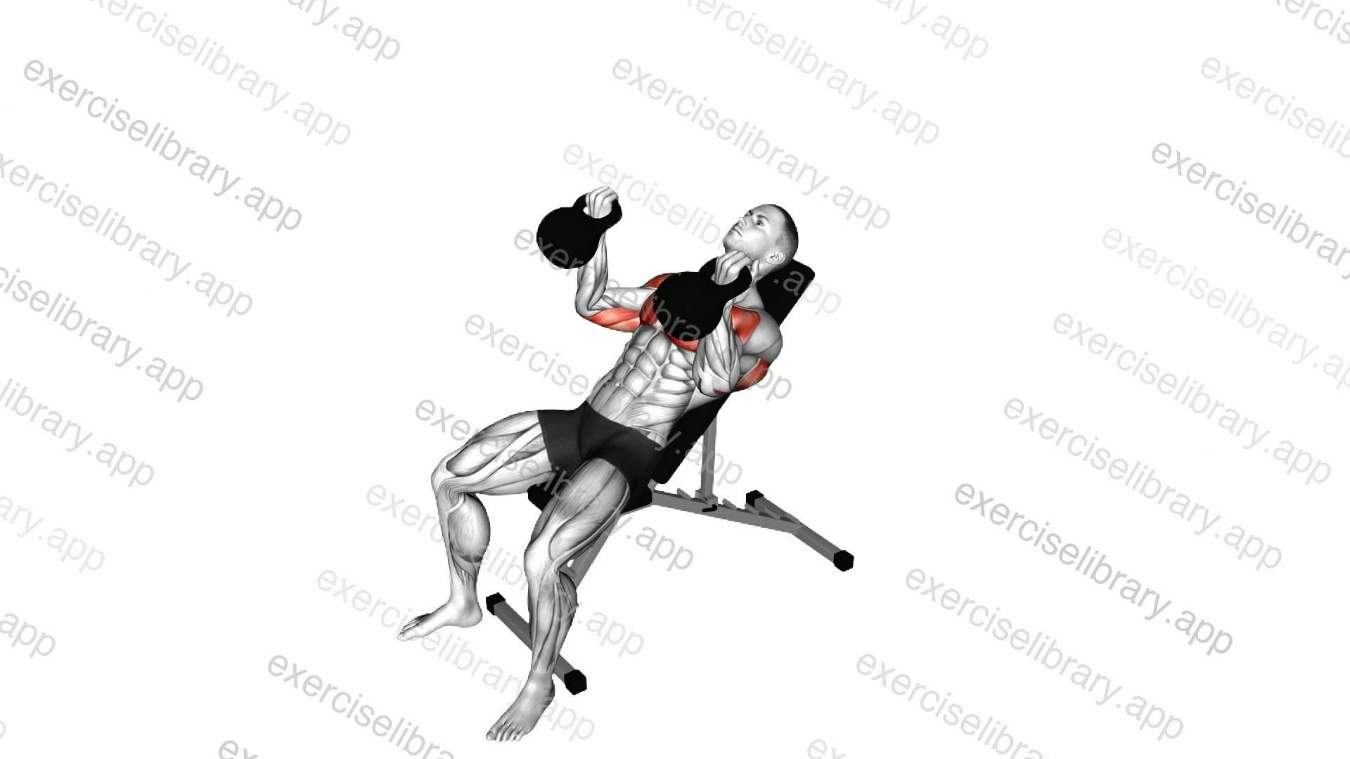 Kettlebell Incline Palm in Press demonstration