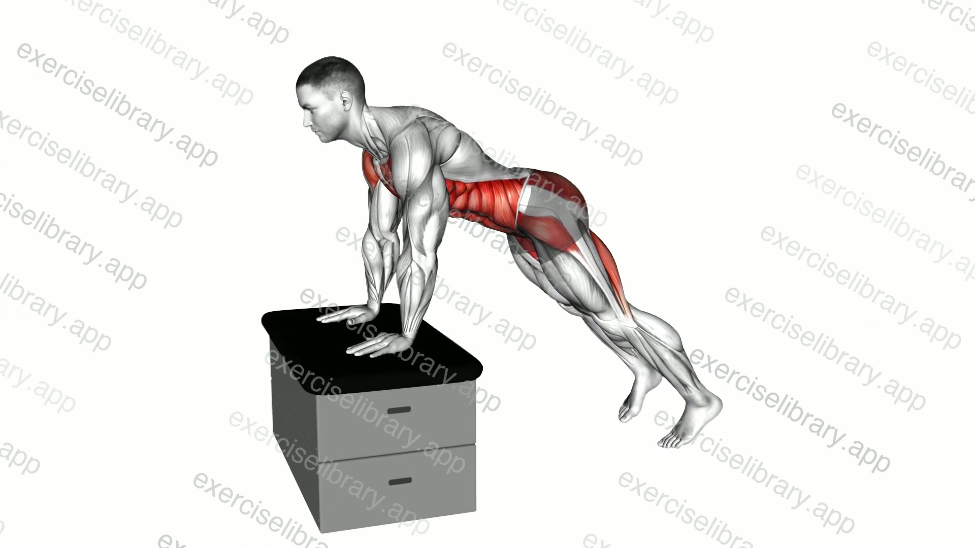 Plank Jack on a padded stool demonstration