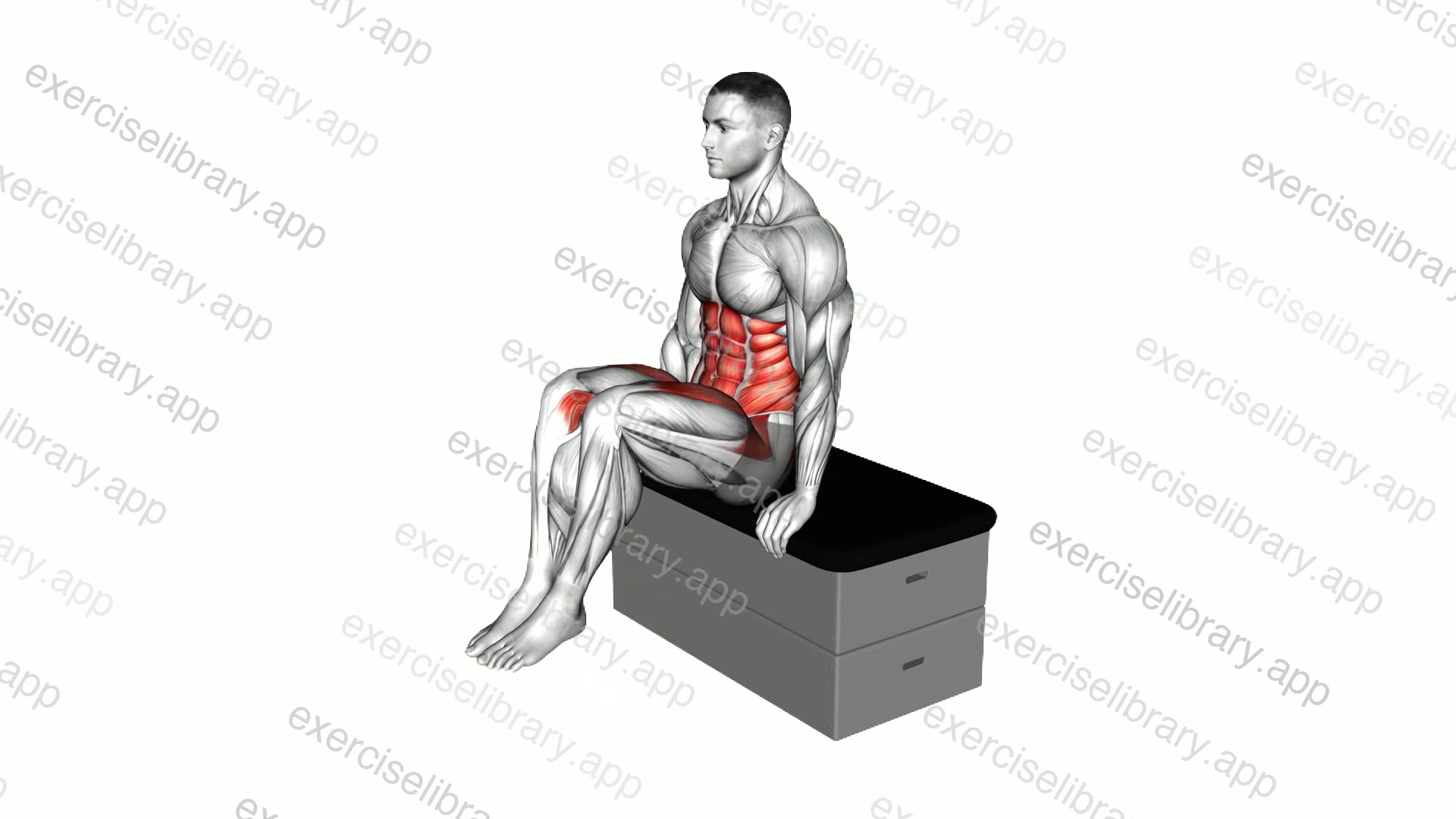 Open and Knee Tuck on a padded stool demonstration