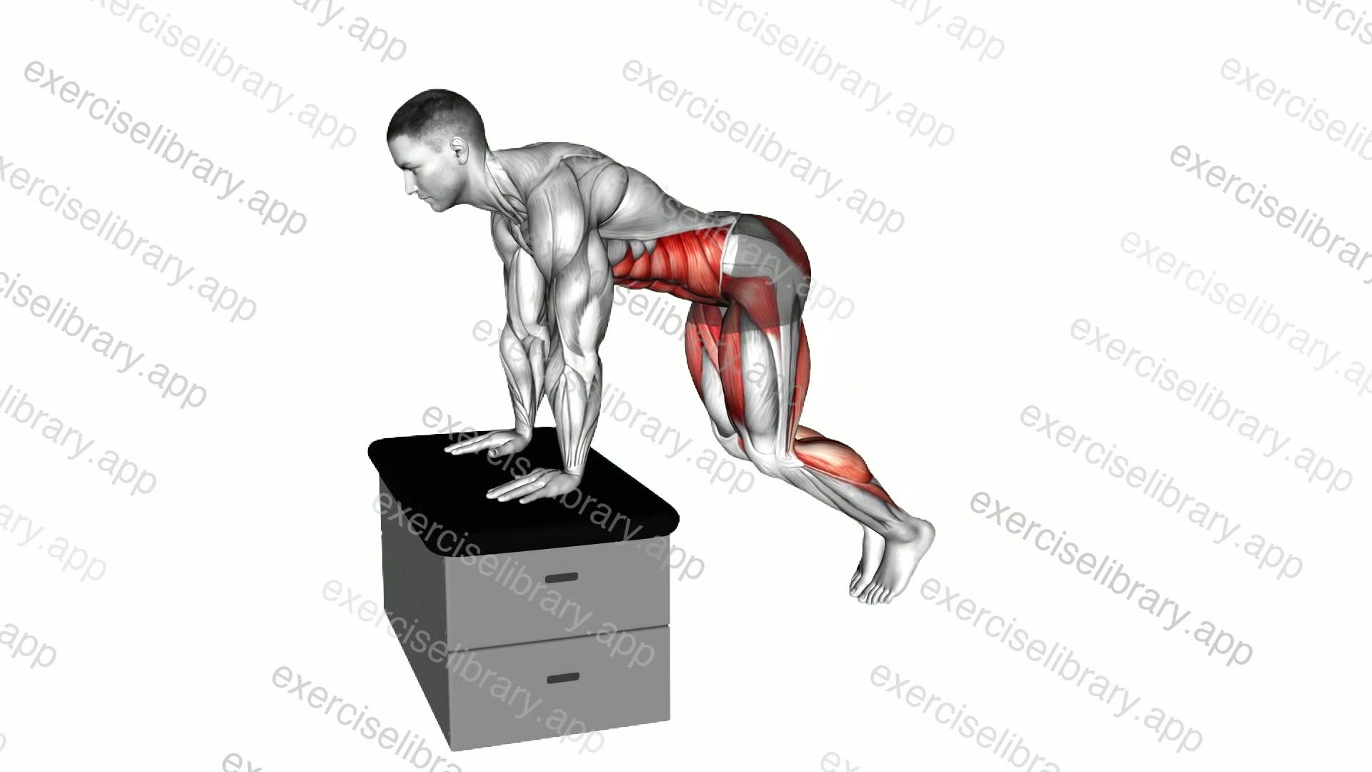 Forward Hop on a padded stool demonstration