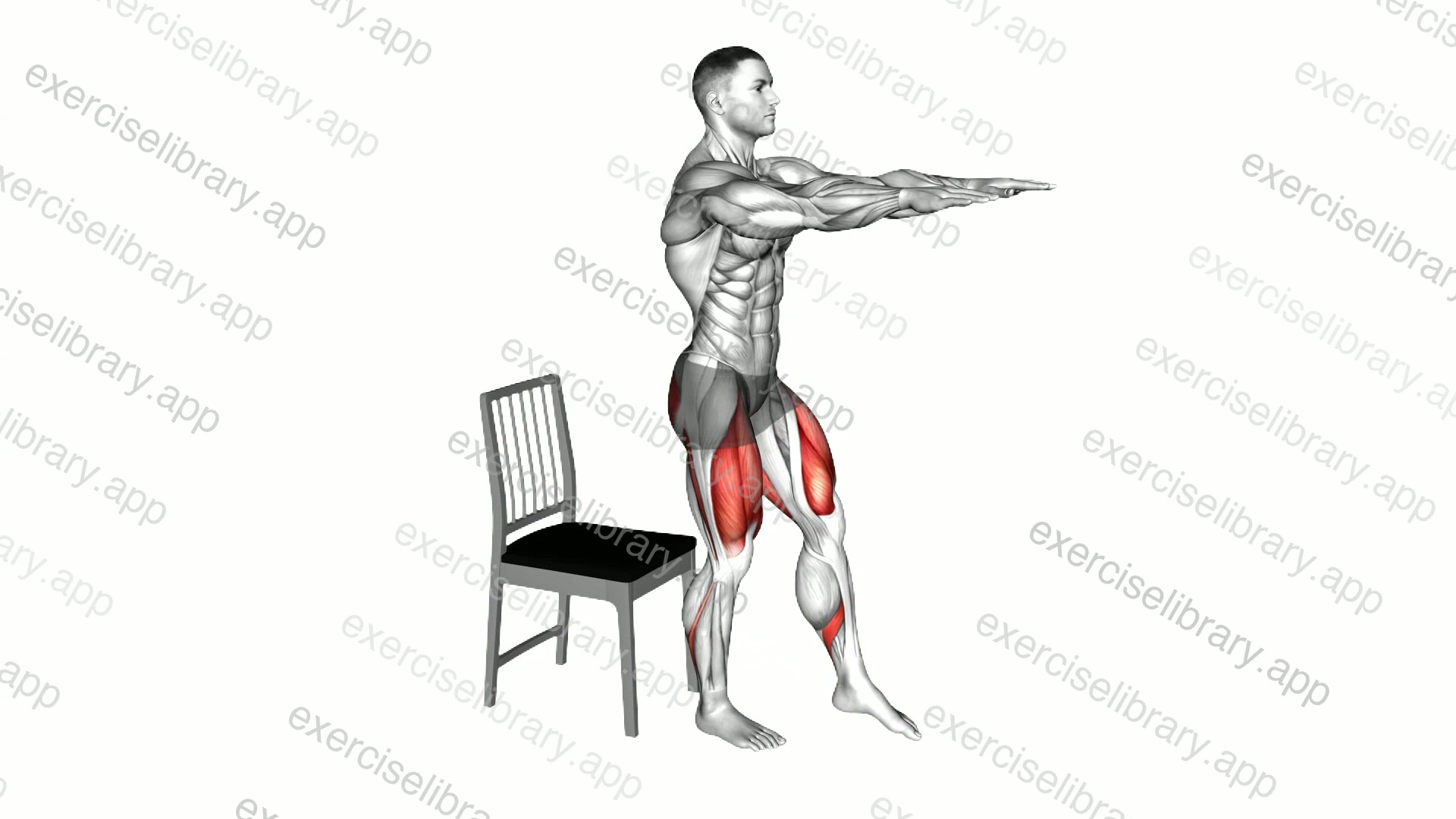 Pistol Squat with Chair demonstration