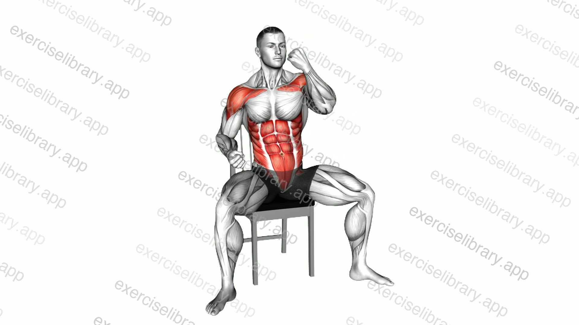 Sitting Uppercut on Chair demonstration