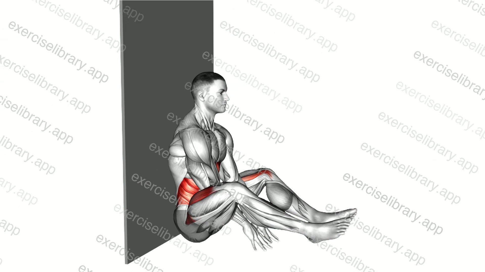 V Sit against Wall demonstration