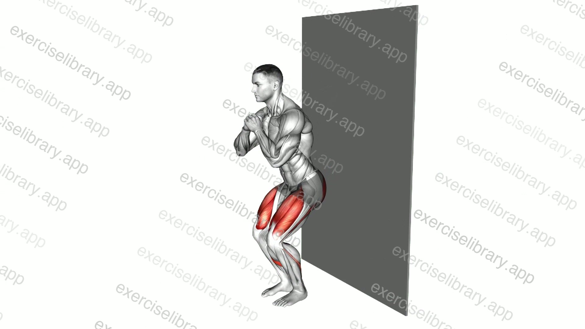 Wall sit demonstration