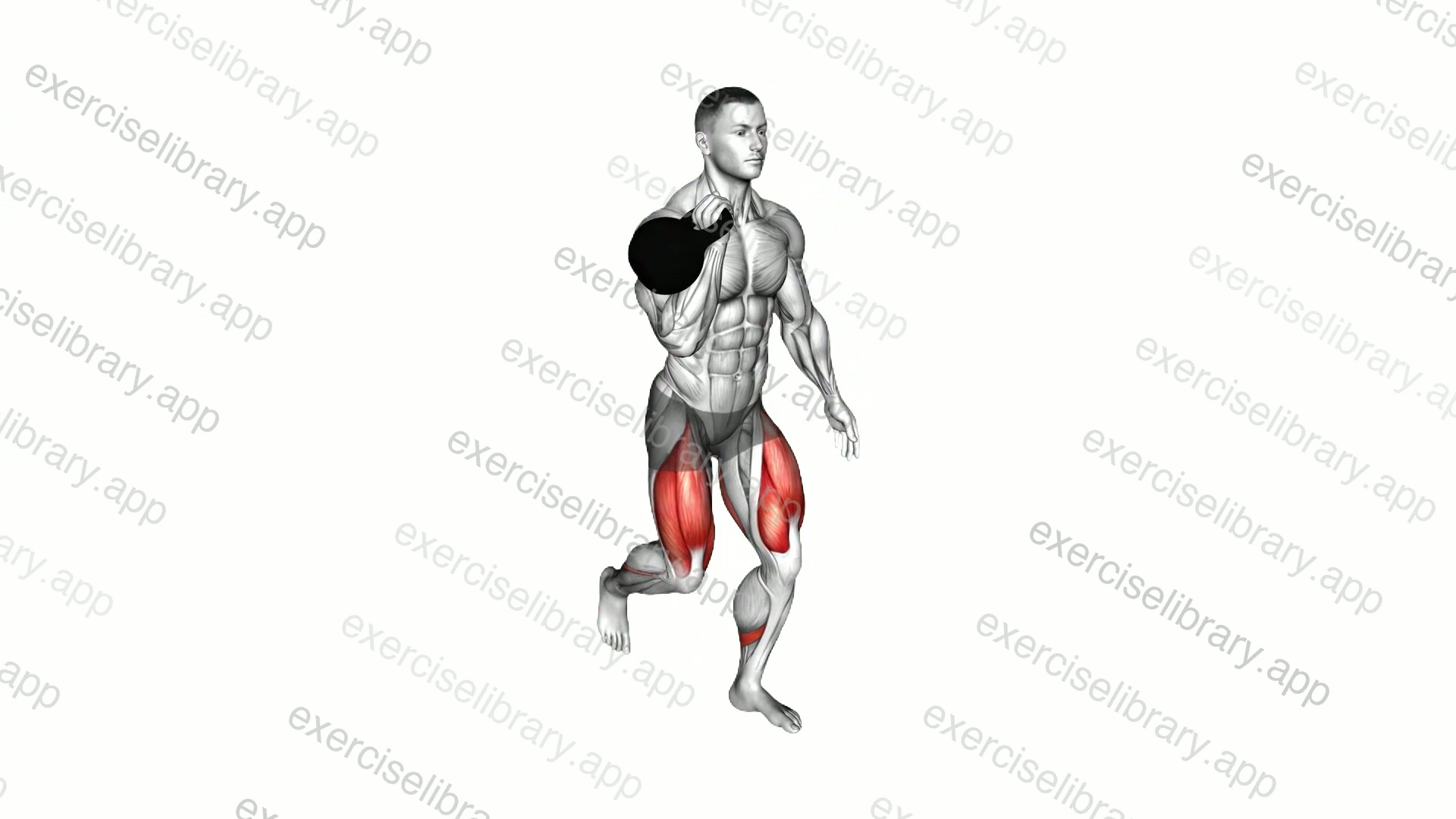 Kettlebell Contralateral Reverse Lunge demonstration