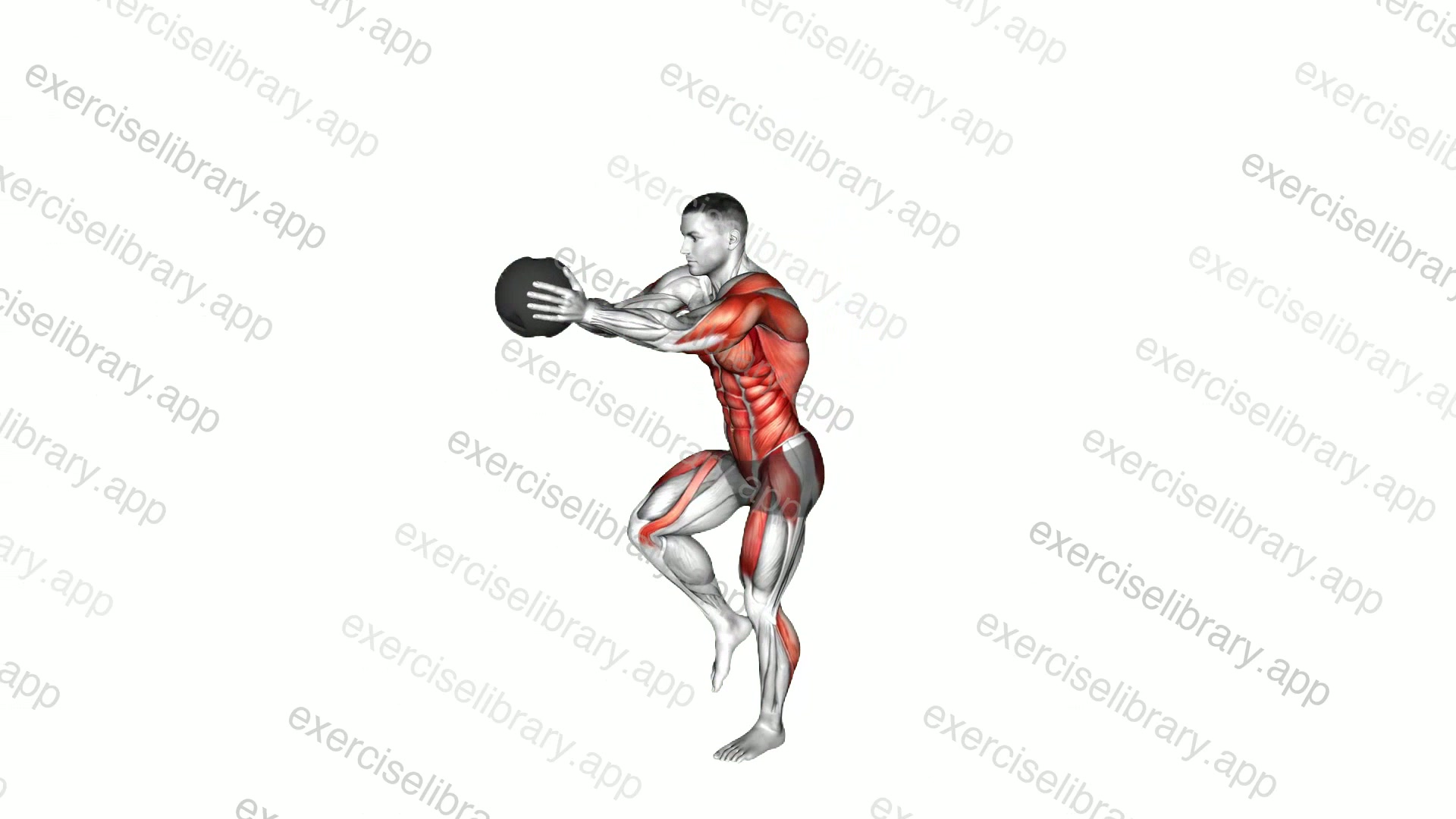 Medicine Ball Single Leg Slam demonstration