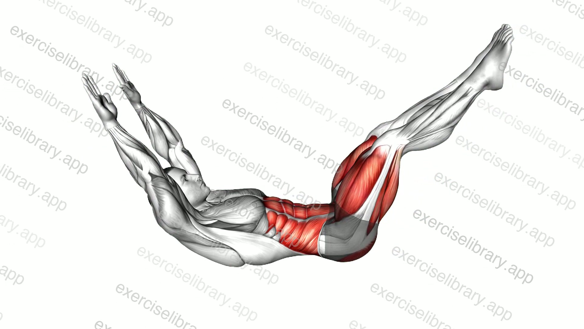 Knee In and Out Crunch demonstration