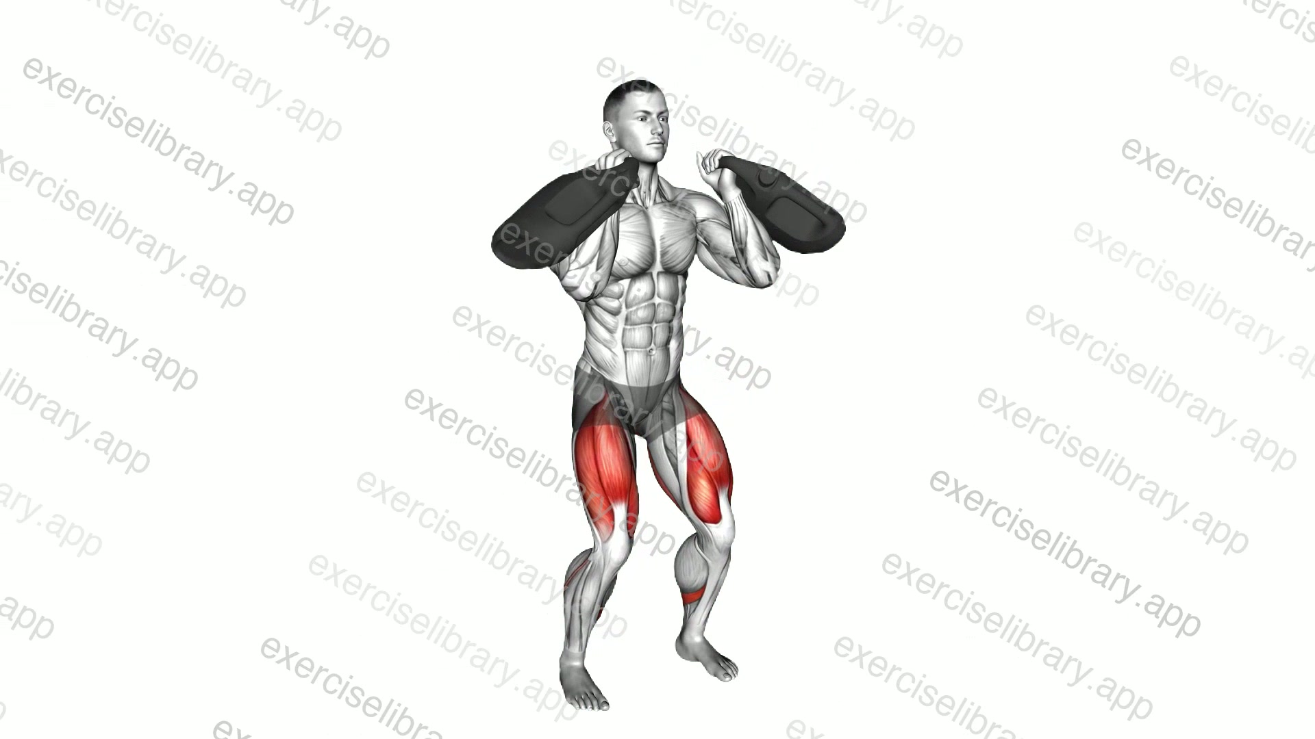 Bottle Weighted Front Squat demonstration