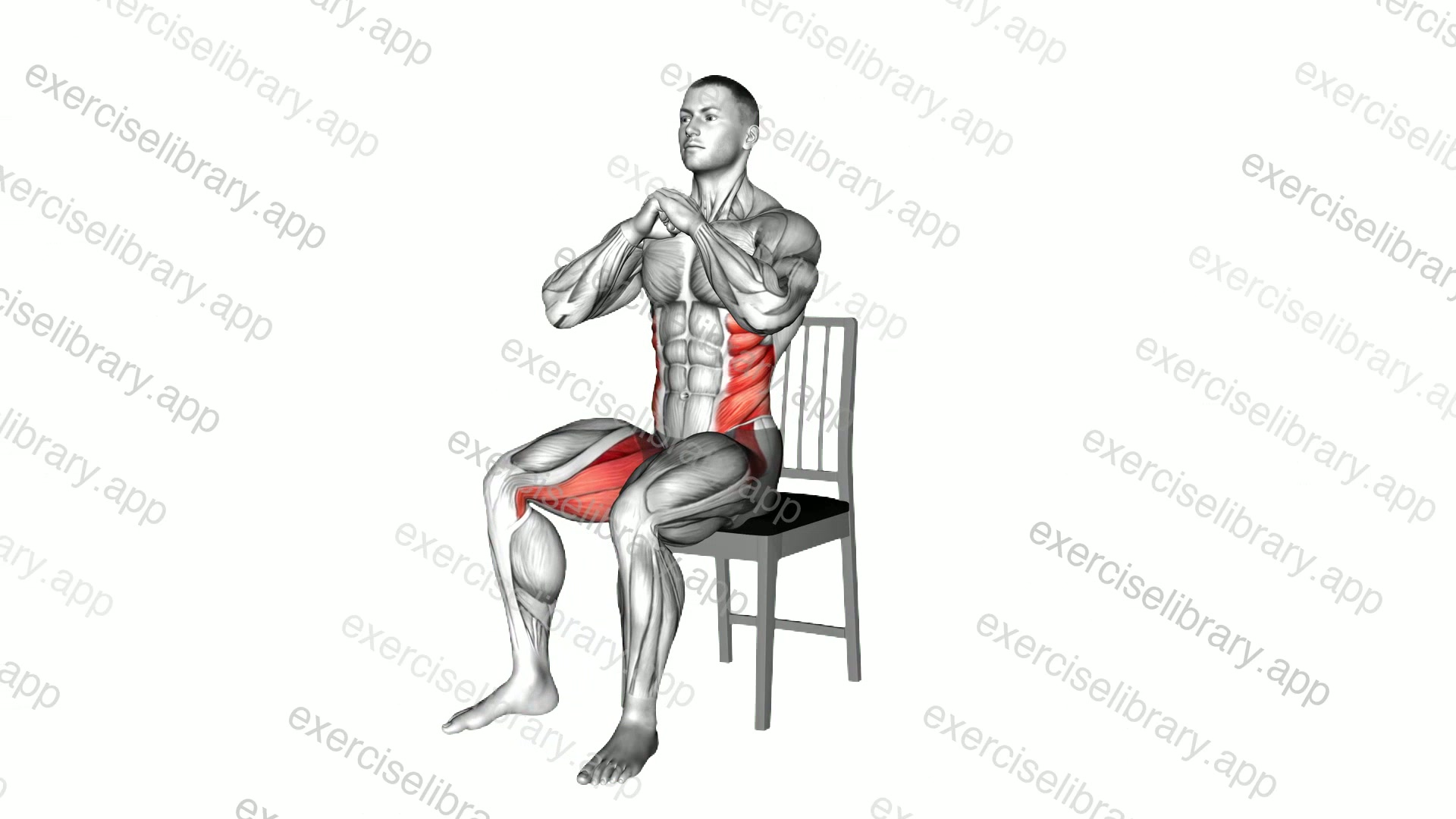 Sitting Alternate Abduction Twist on a Chair demonstration