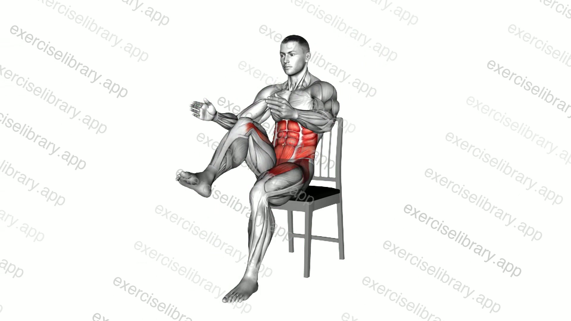 Seated Under Knee Clap on a Chair demonstration