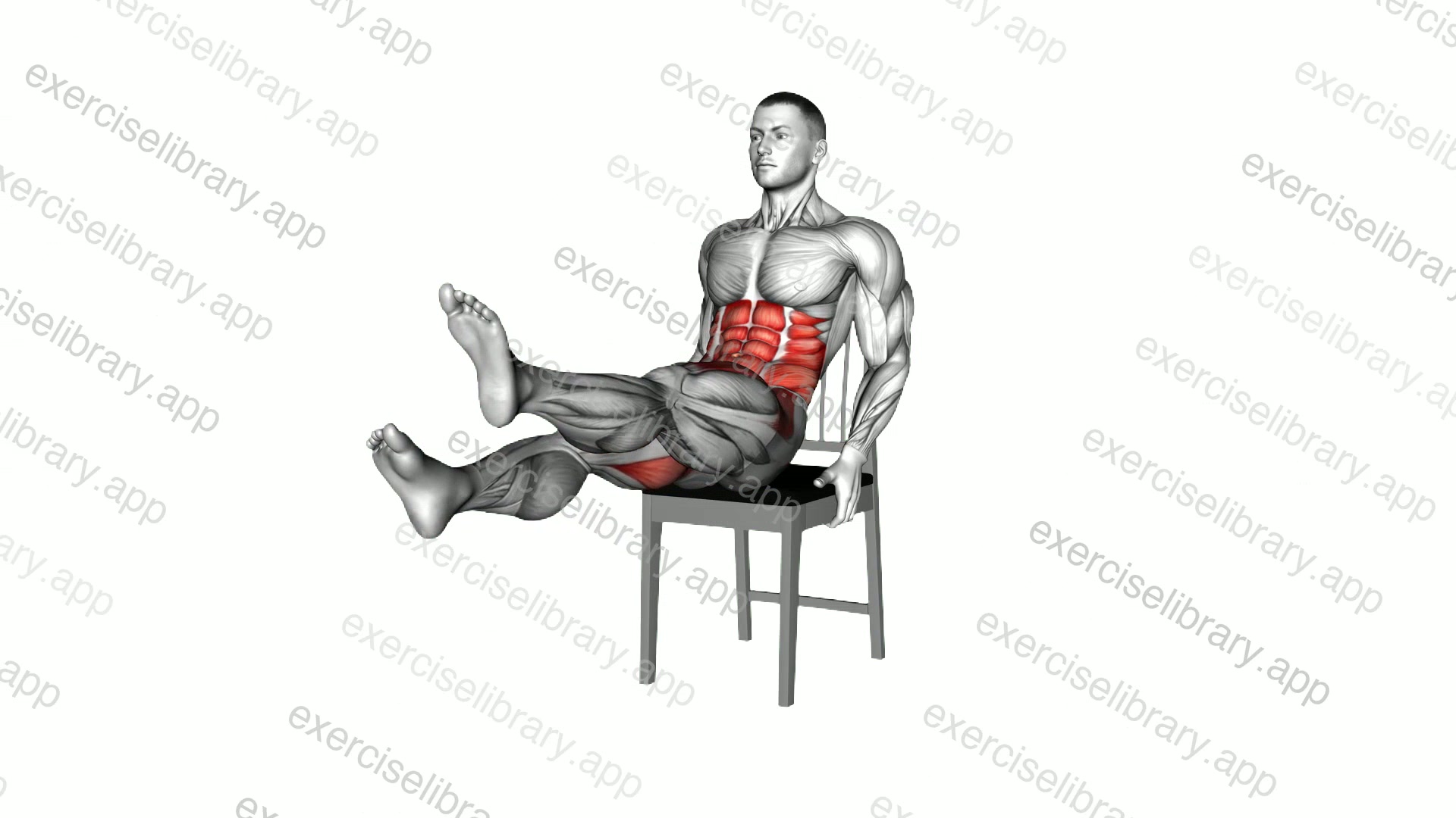 Seated Criss Cross Legs on a Chair demonstration