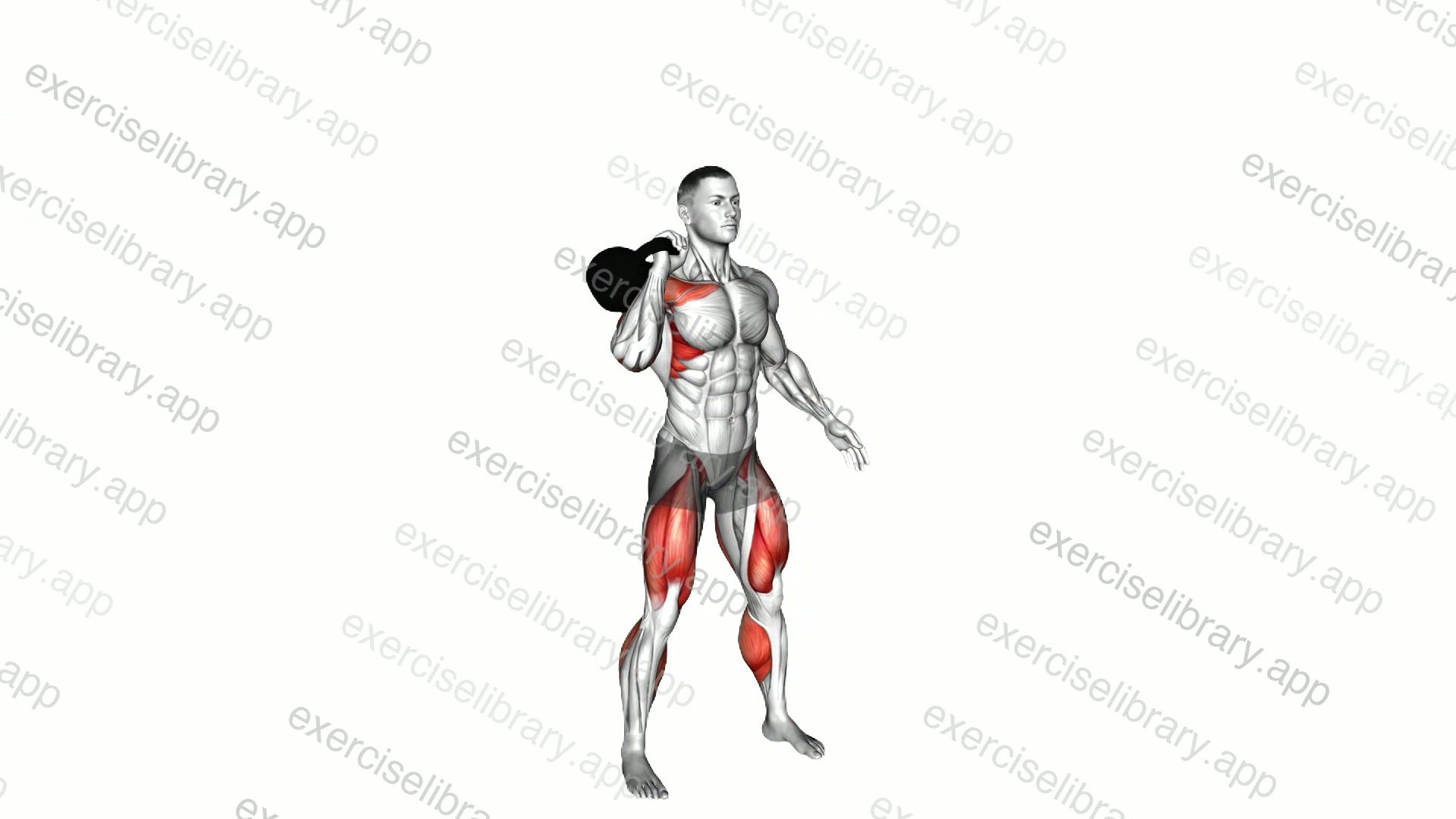 Kettlebell Single arm Clean and Push Press demonstration