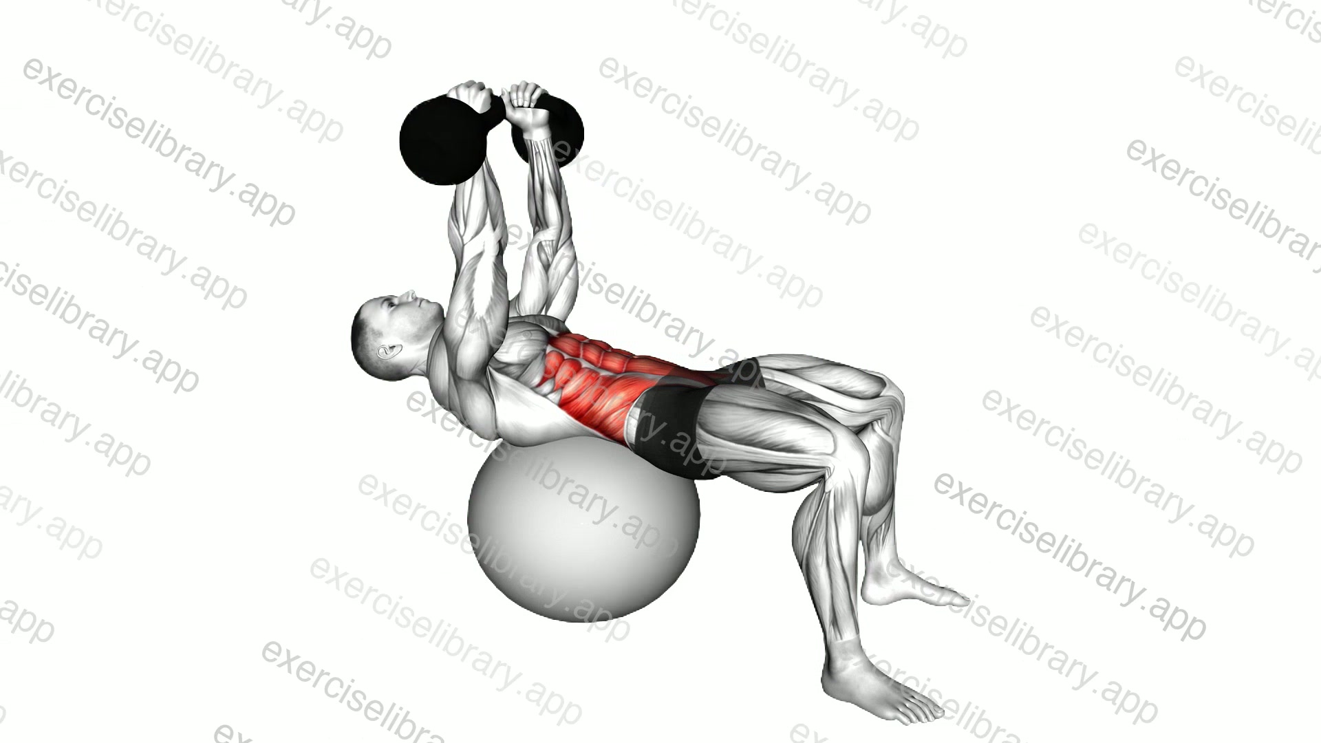 Kettlebell Overhead Crunch demonstration