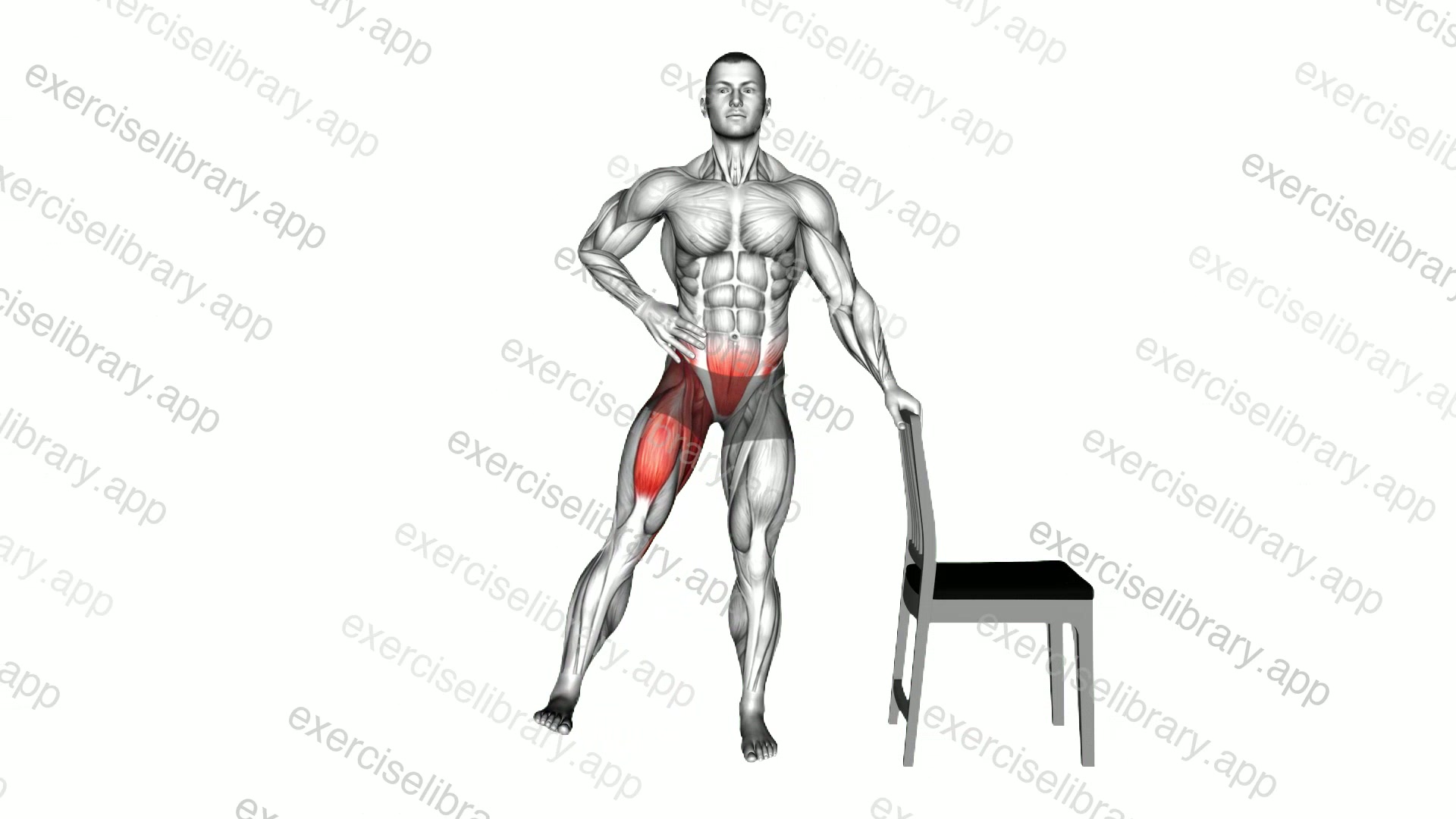 Standing Lateral Leg Circle with a Chair demonstration