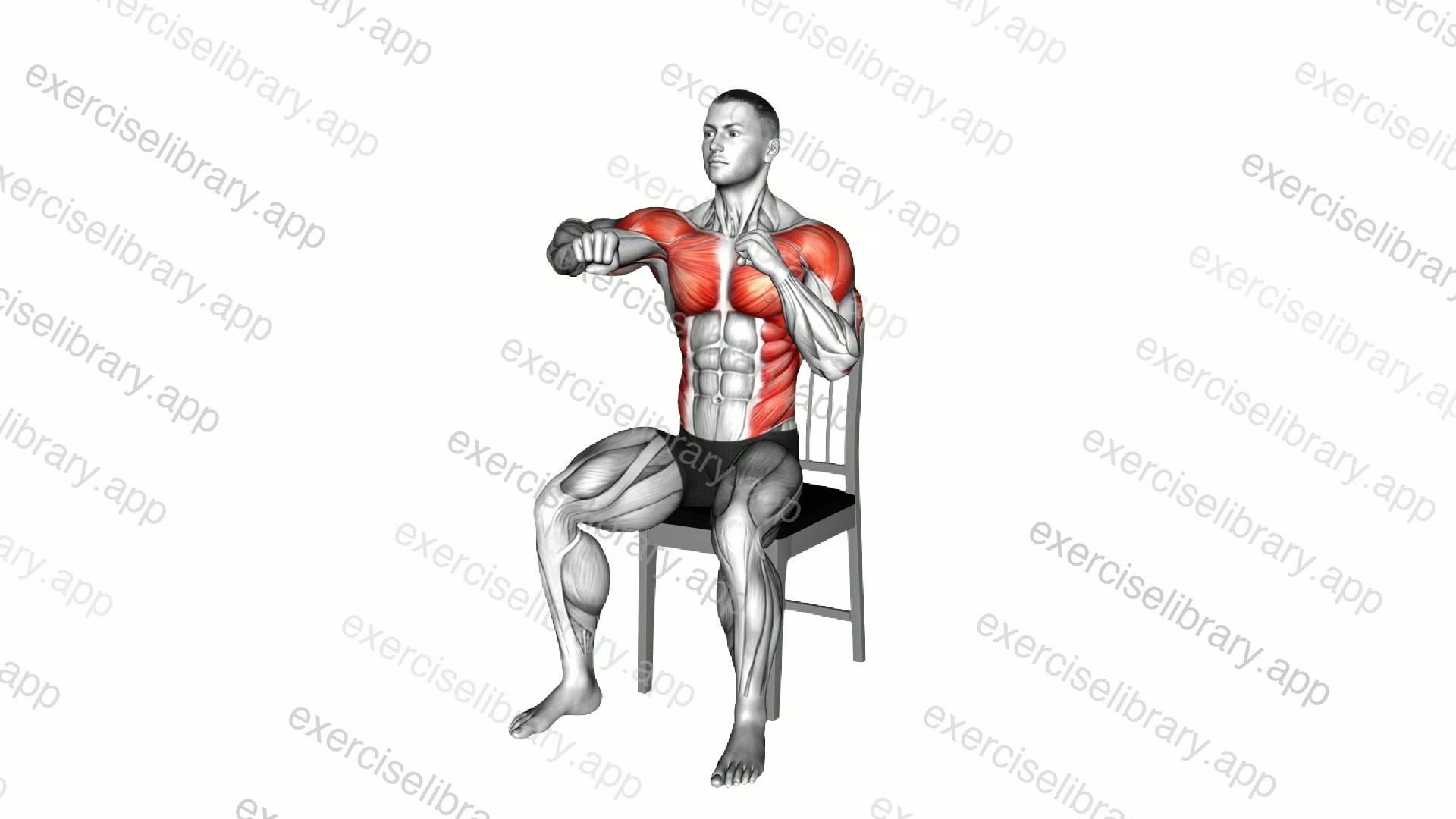Seated Cross Body Punch on a Chair demonstration