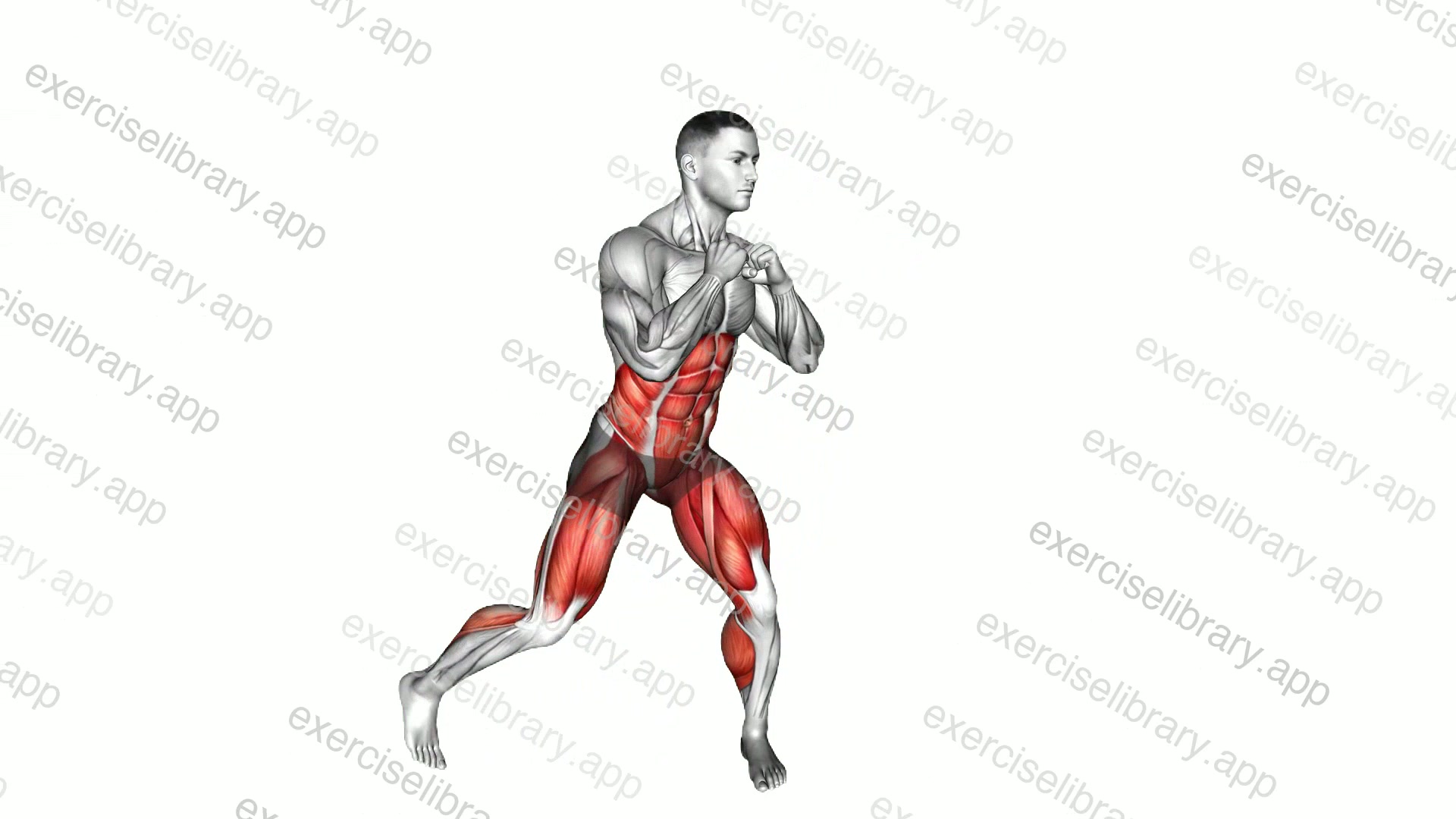 Arms-up Rotational Side Step demonstration