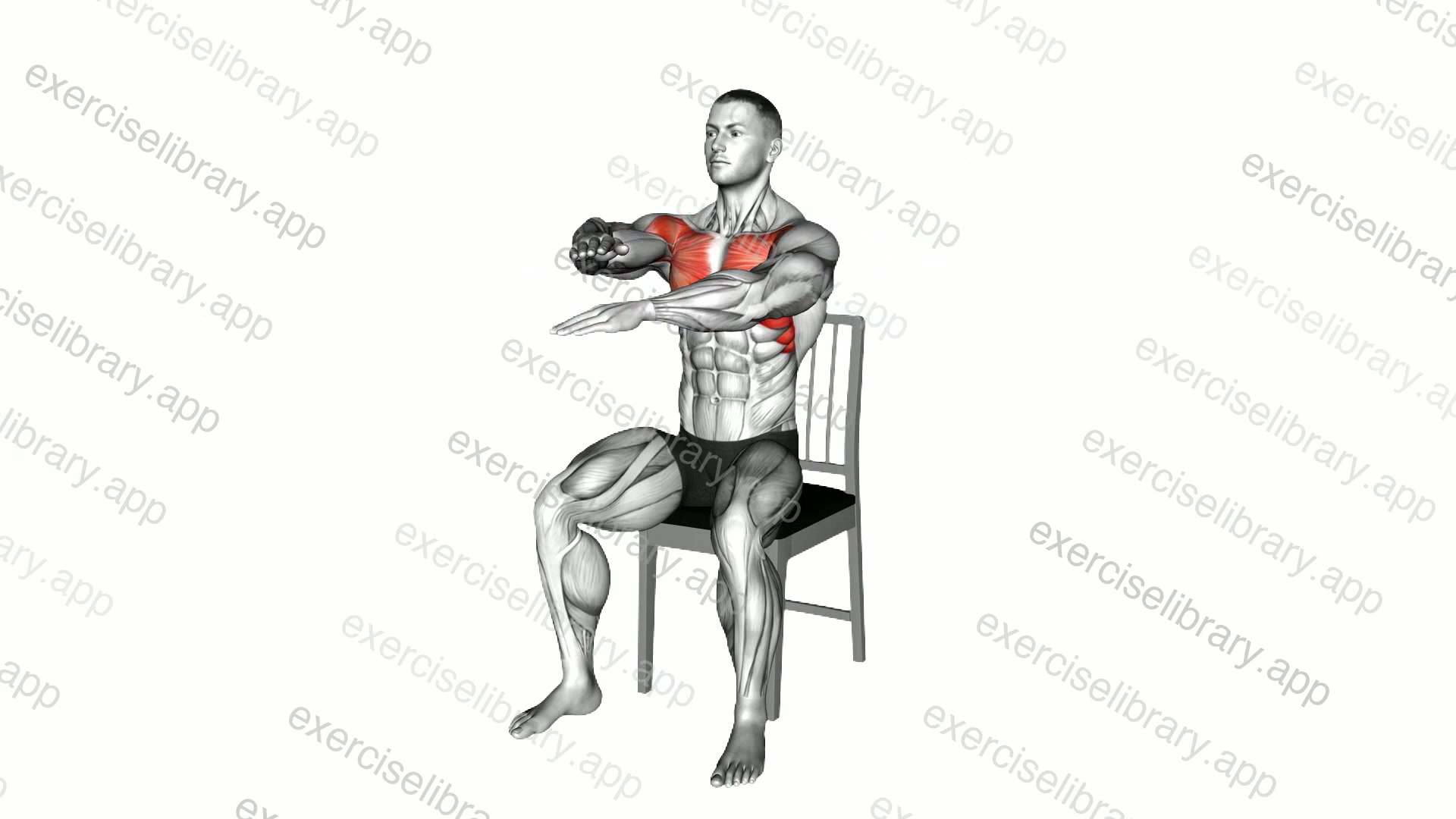 Seated Arm Crossover on a Chair demonstration