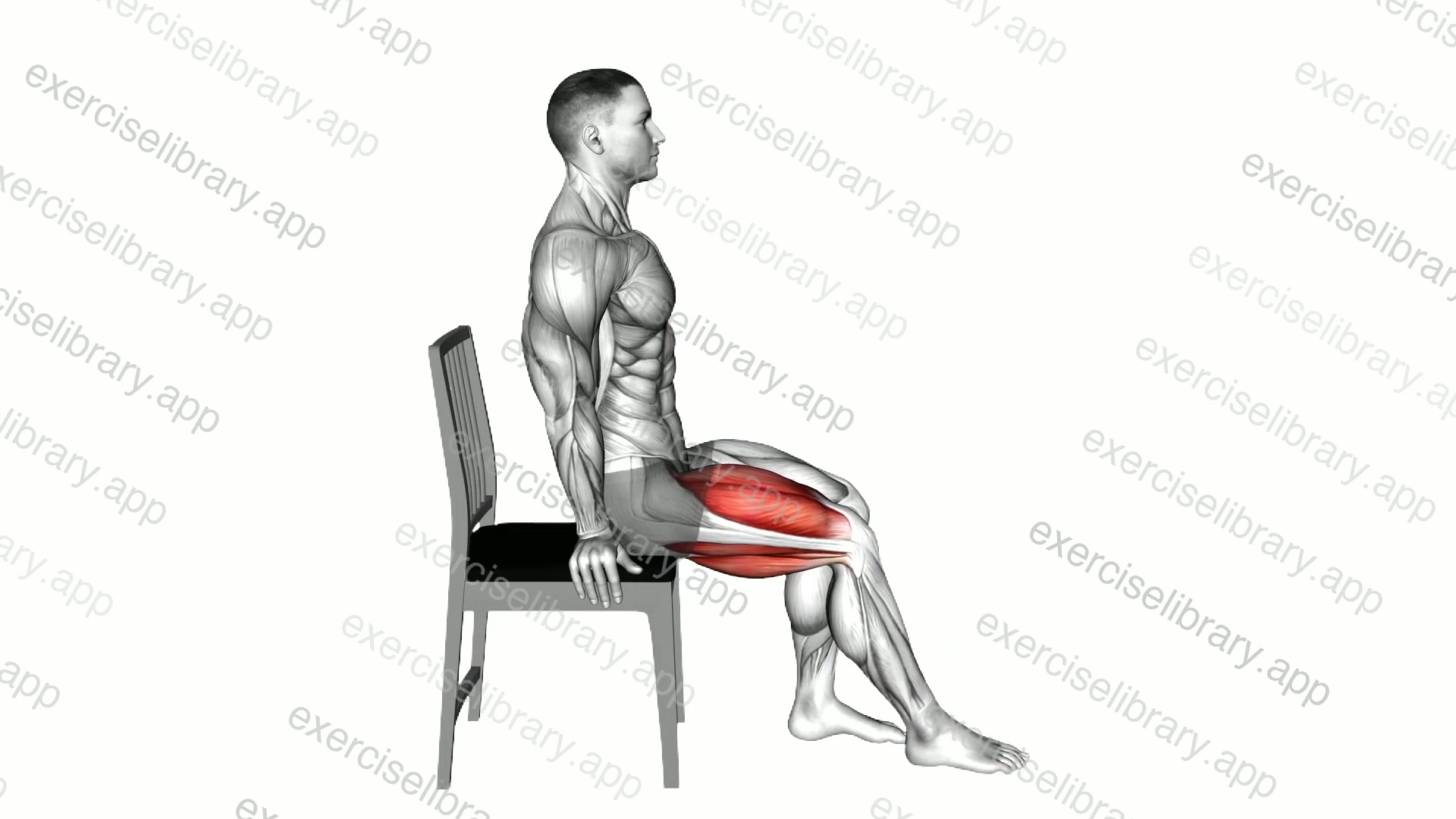 Seated Heel Slide on Chair demonstration