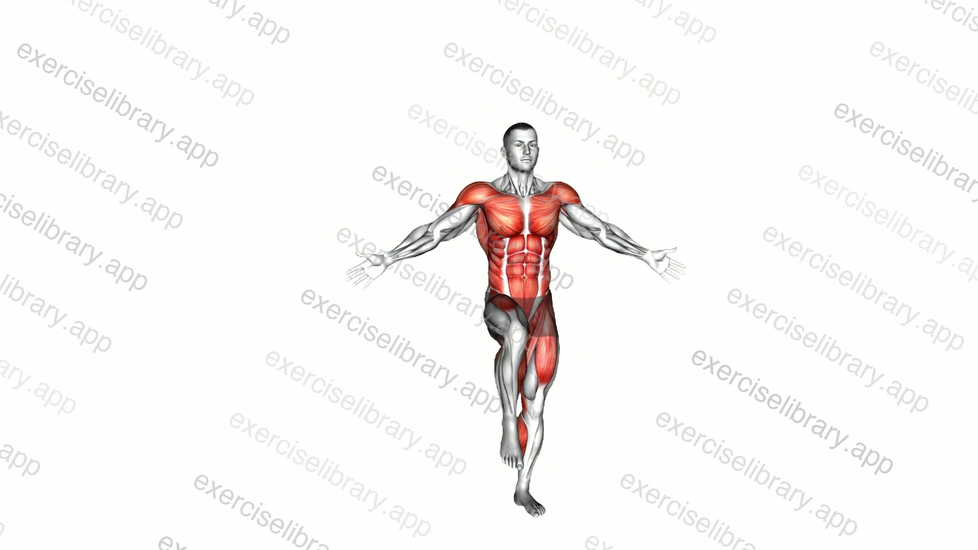 Overhead Knee Raise demonstration