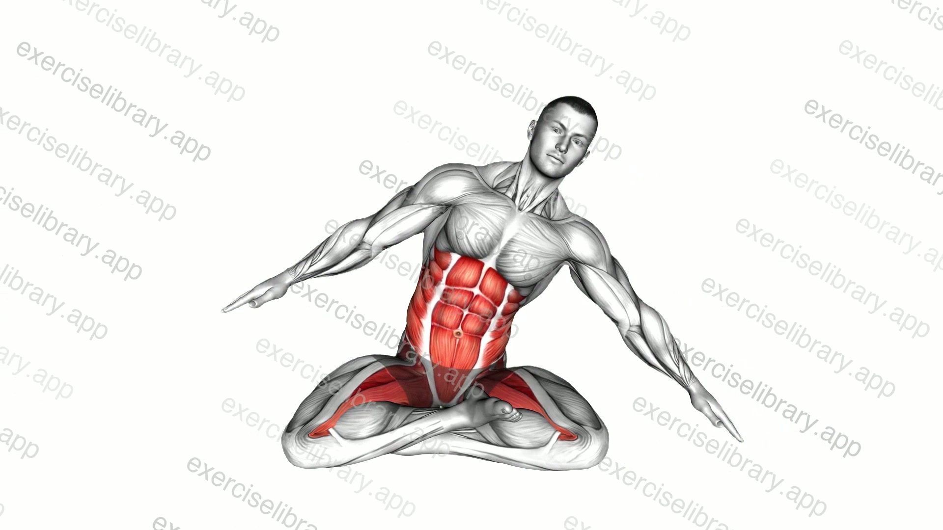 Sitting Lotus Pose Hip Horizontal Rotation Side Bend demonstration